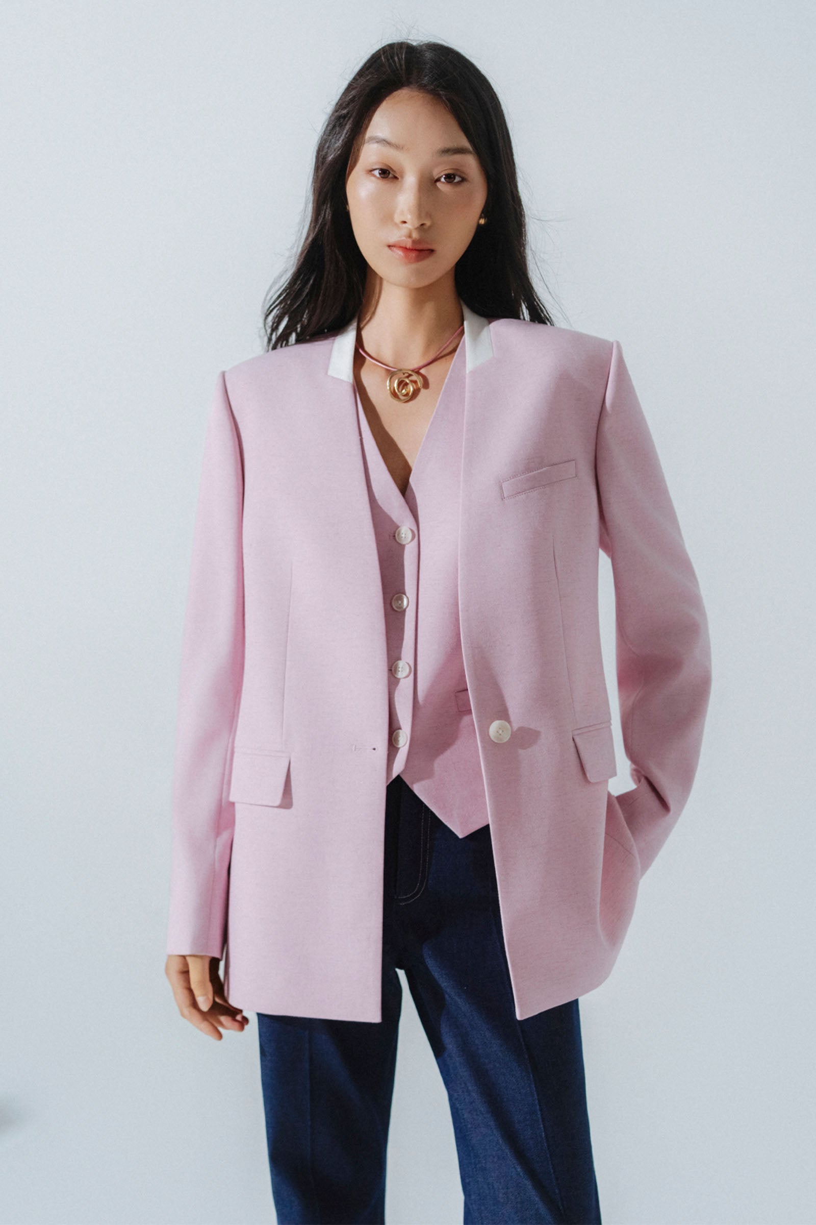 Aveline V-Neck Blazer - MEAN BLVD
