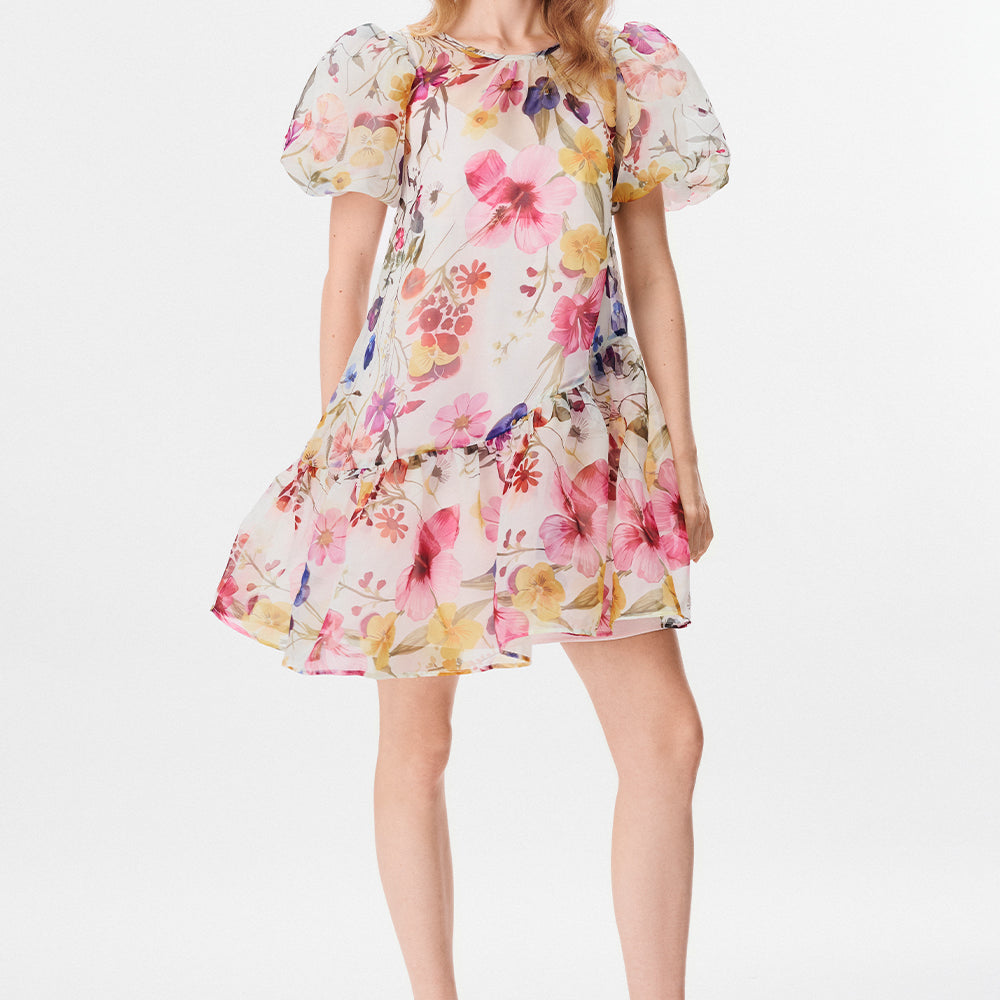 Avélune Puff Sleeve Mini Dress - MEAN BLVD