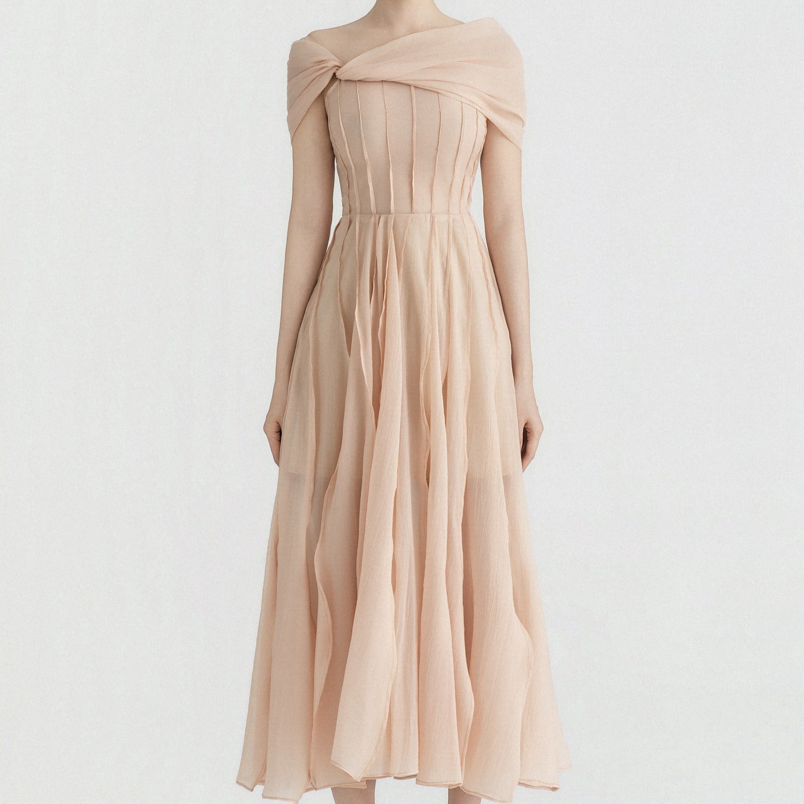 Avenor Pleated Midi Dress - MEAN BLVD