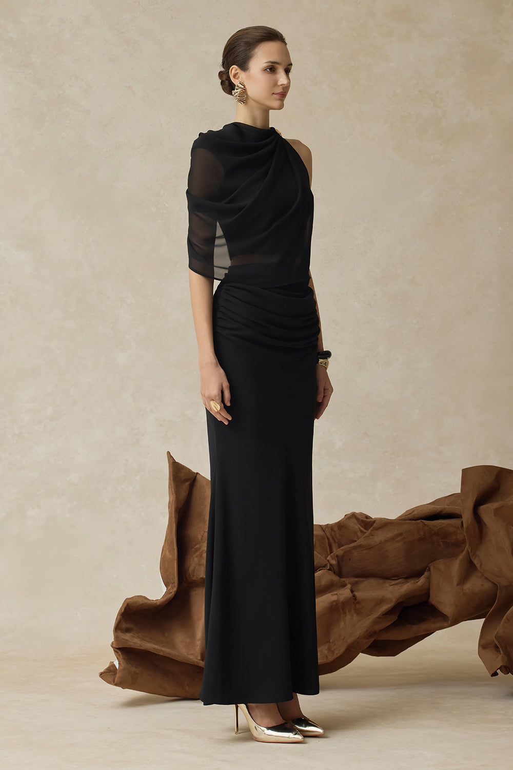 Averi Cape Sleeve Chiffon Top - MEAN BLVD