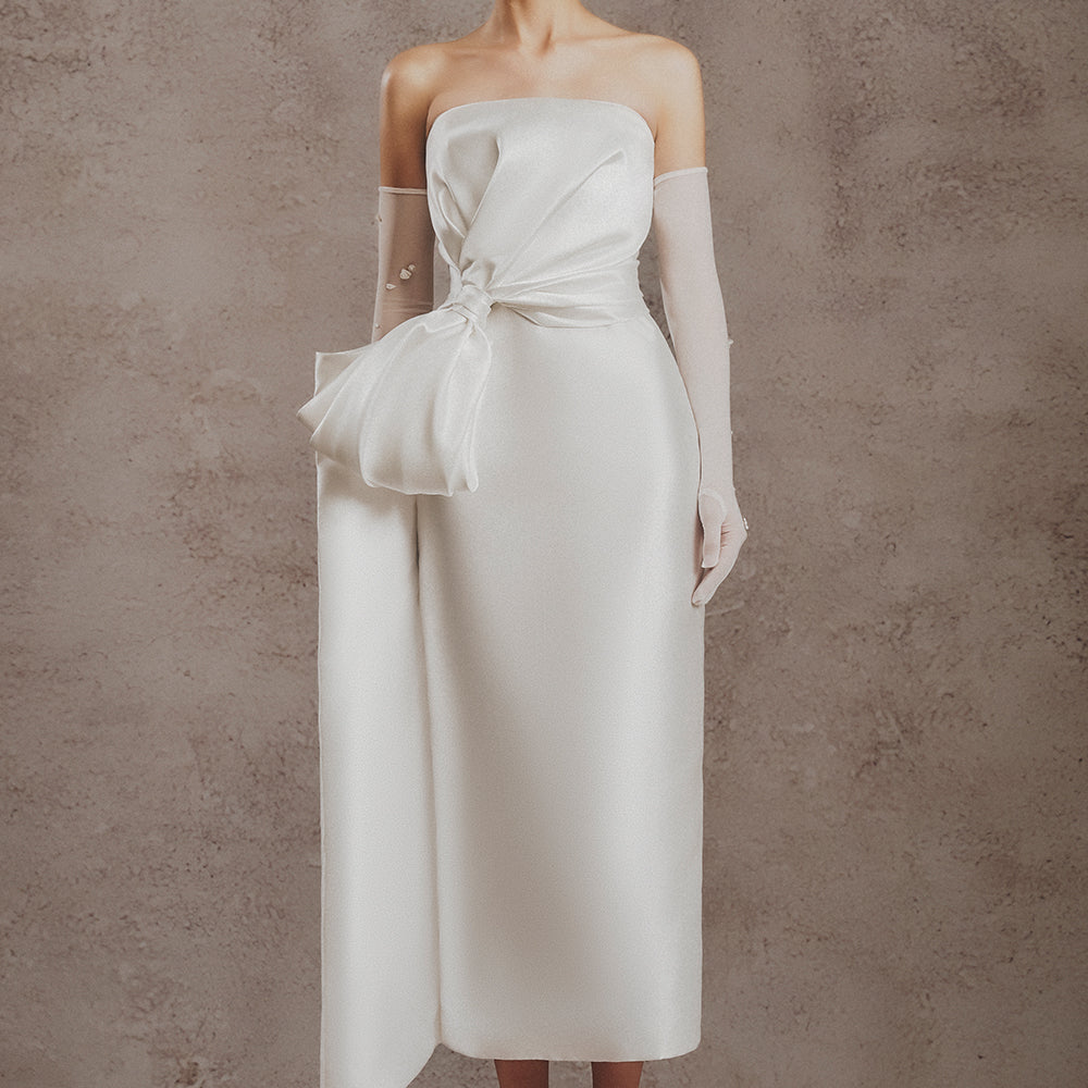 Avery Draped Midi Dress - MEAN BLVD