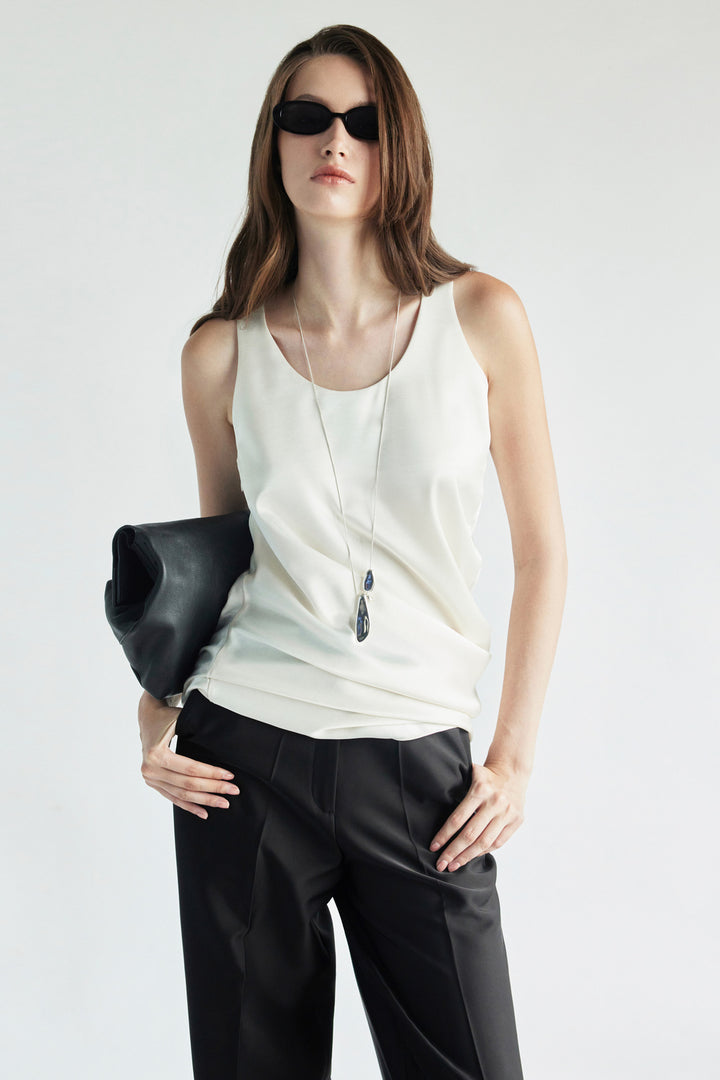 Avery Straight Silk Pants - MEAN BLVD