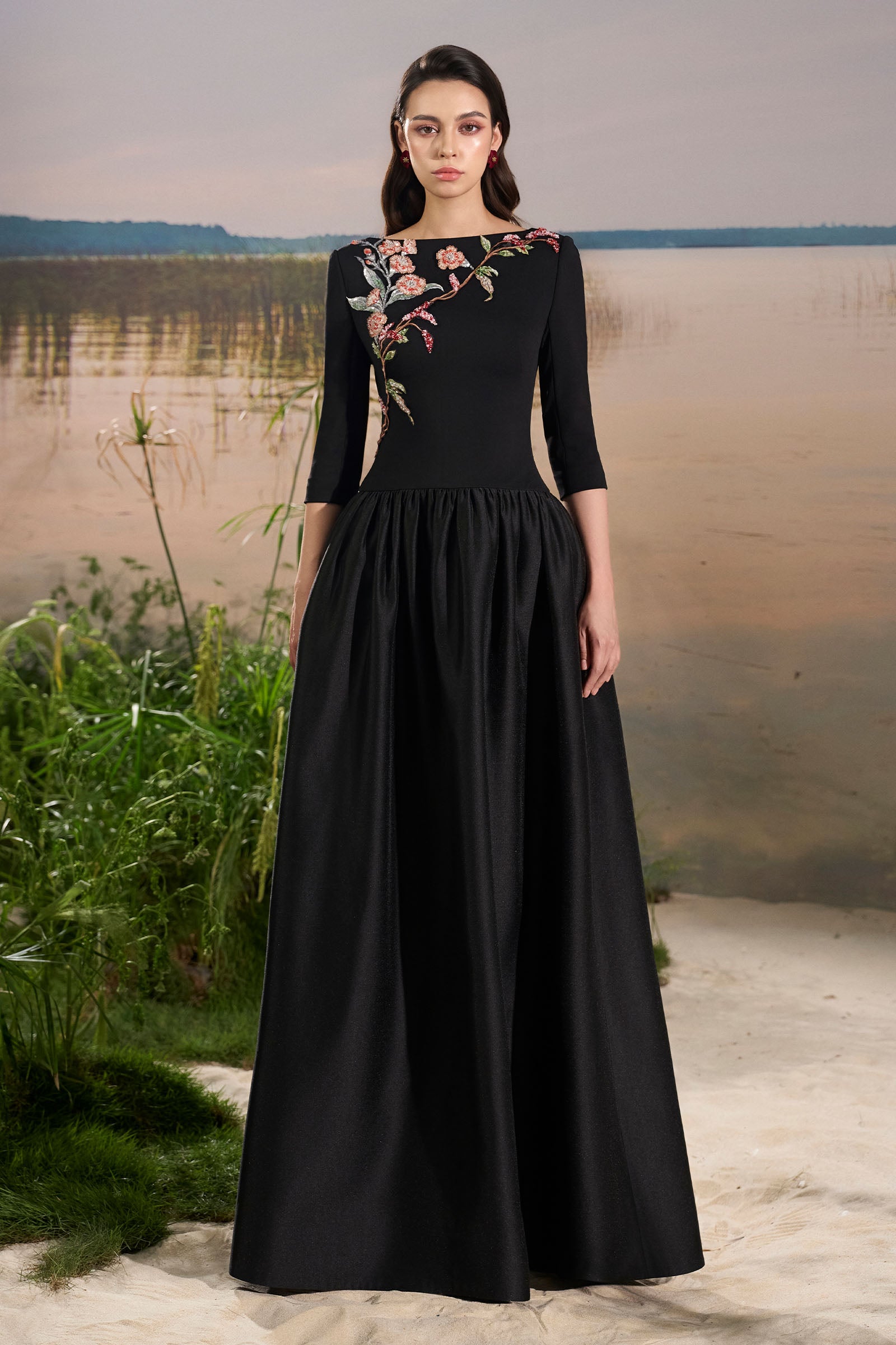 Avra Boat Neck Maxi Dress - MEAN BLVD