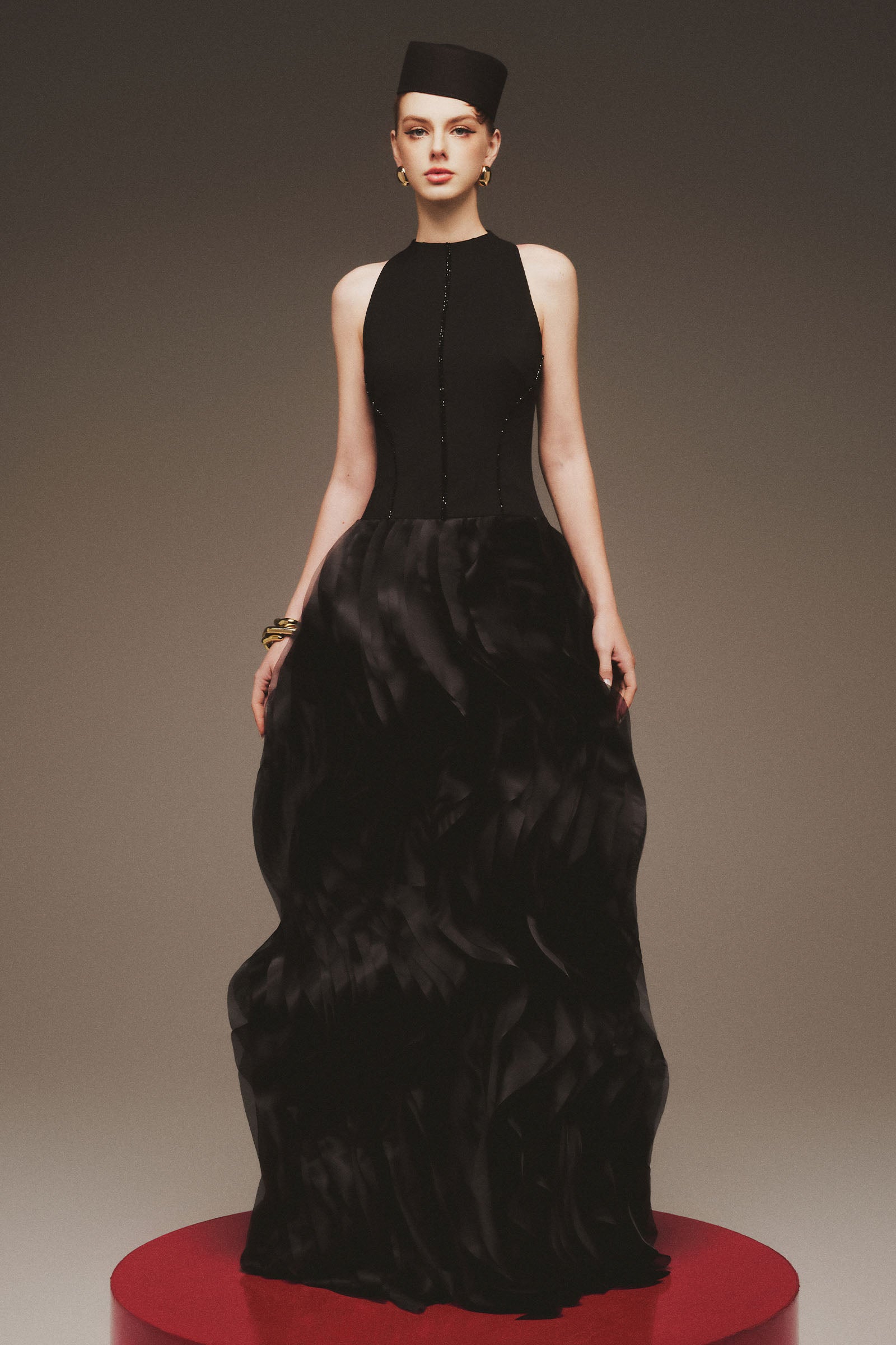 Aziel Draped Maxi Dress - MEAN BLVD