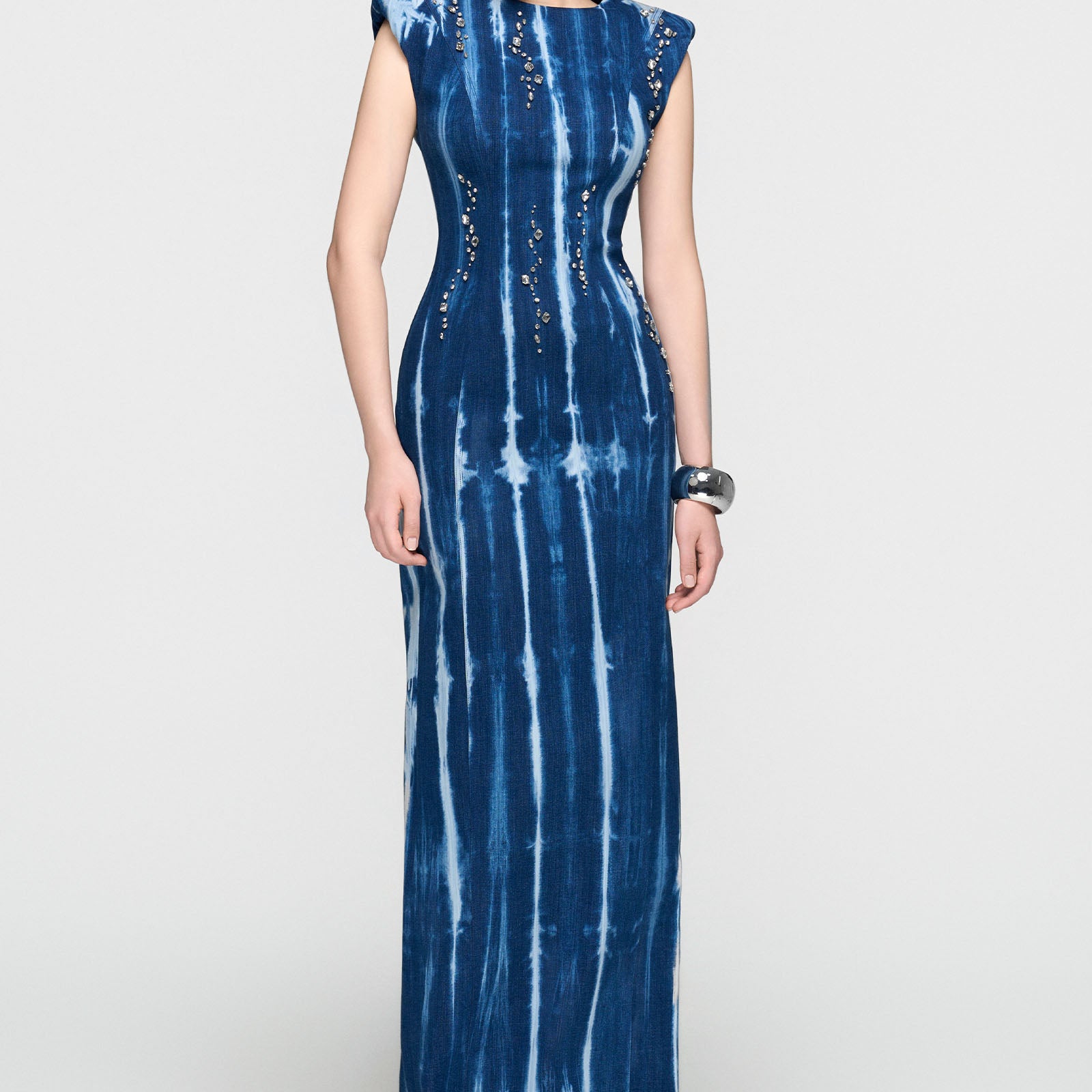 Azurine Rhinestone Maxi Dress - MEAN BLVD