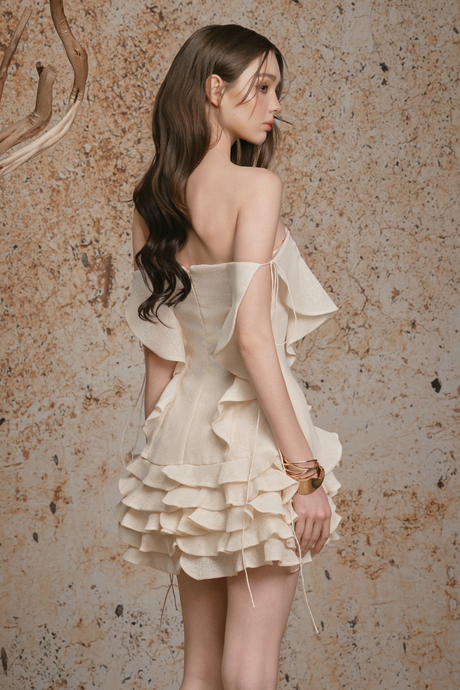 Sarah Ruffle Mini Dress