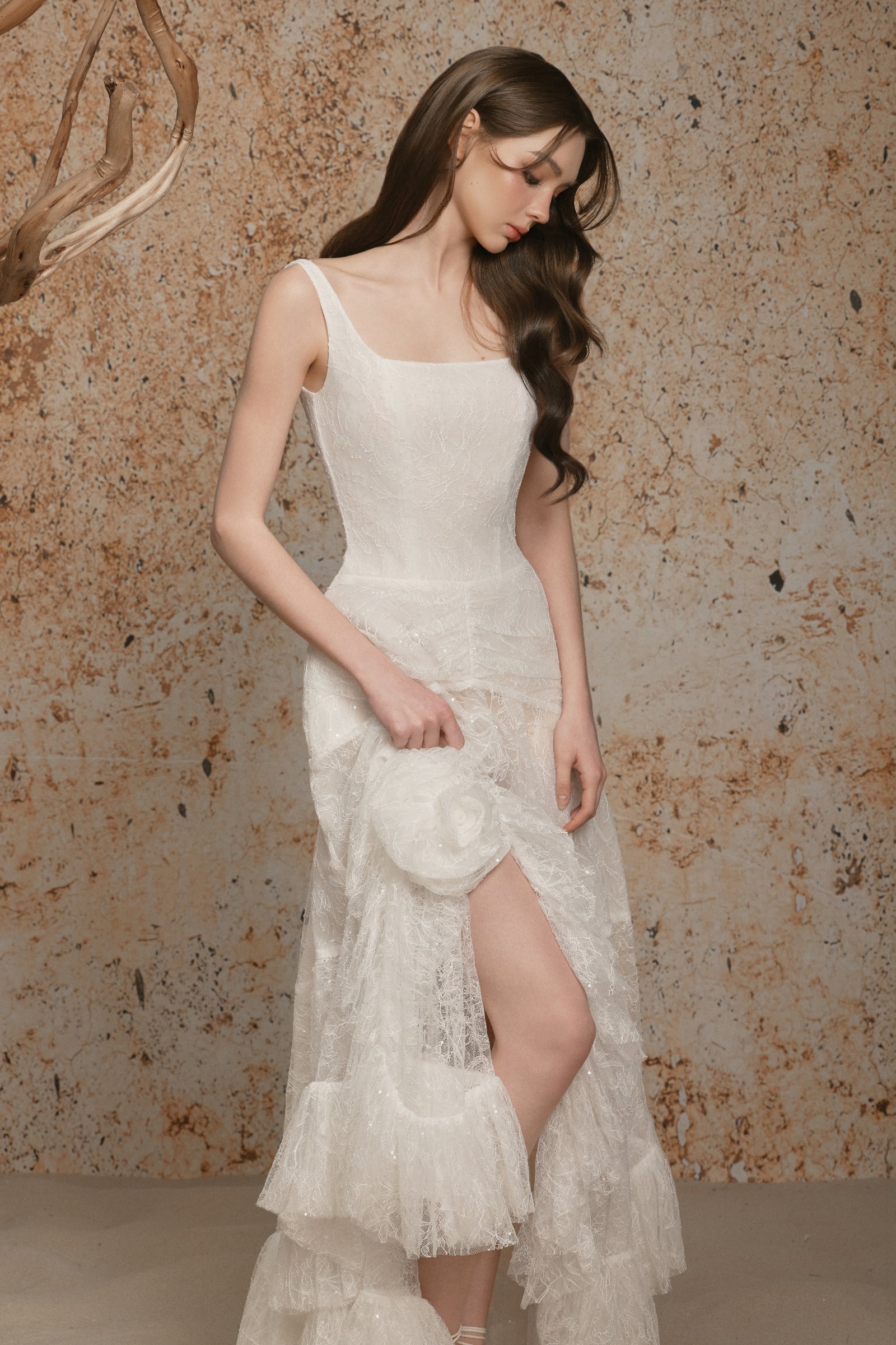 Sia Asymmetric Maxi Dress