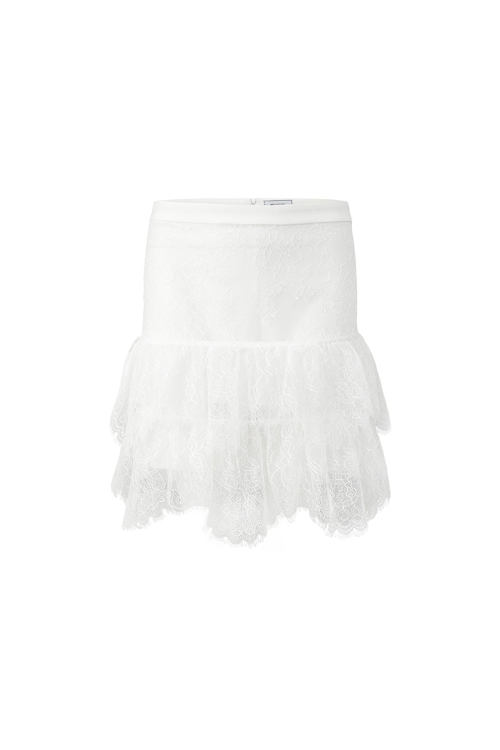 Beryl Drop Waist Ruffle Layer Lace Mini Skirt