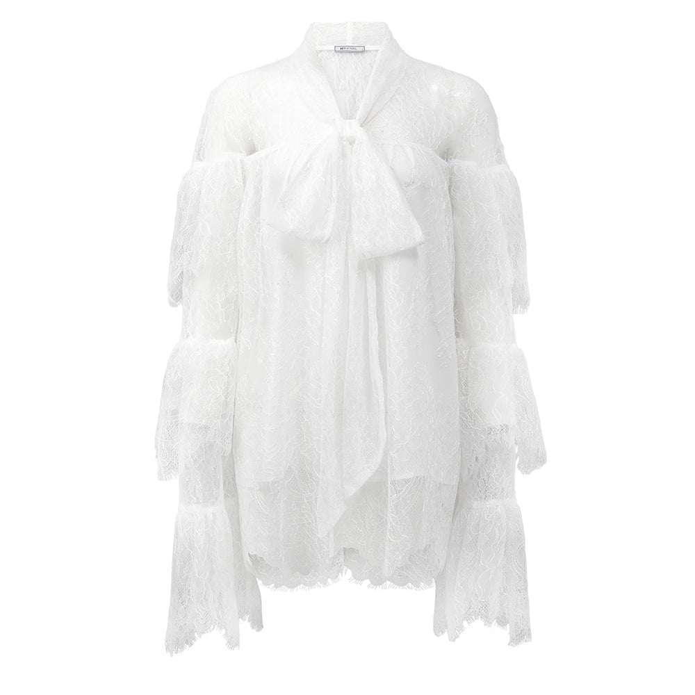 Beryl Straight Flare Sleeved Lace Top