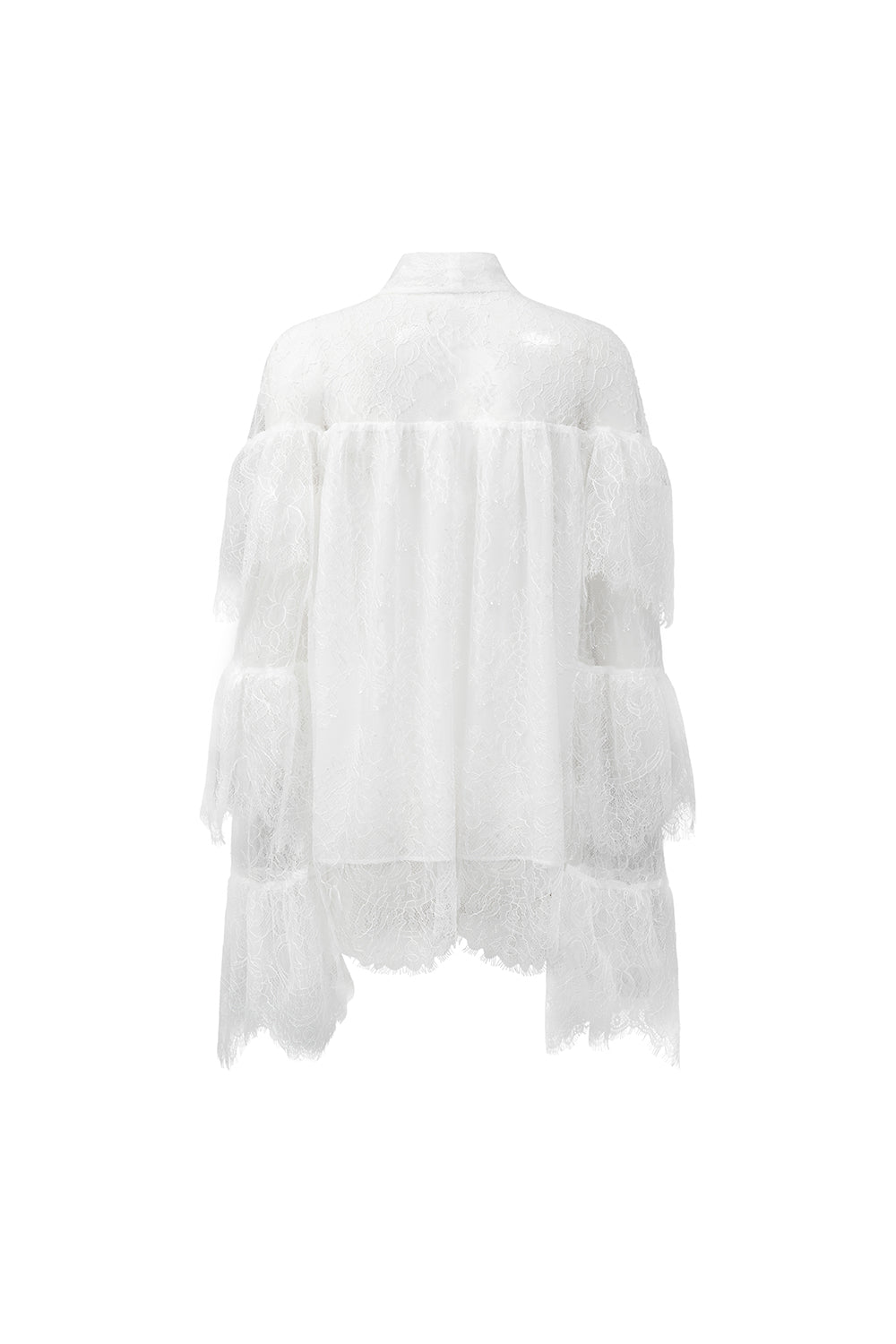 Beryl Straight Flare Sleeved Lace Top