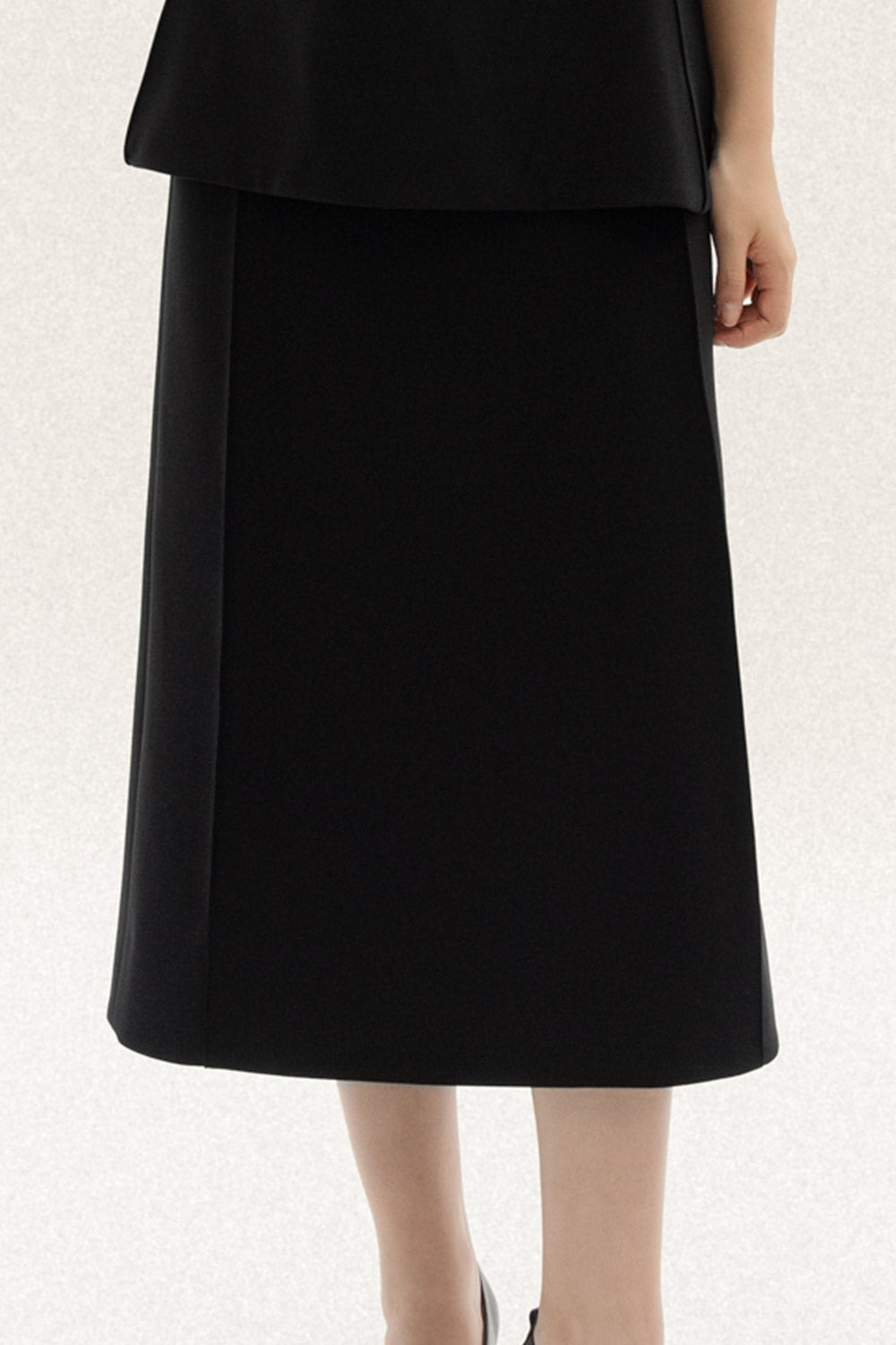 Gela A-line Basic Polycotton Midi Skirt