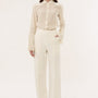 Lisa Straight Collared Neck Silk Organza Shirt