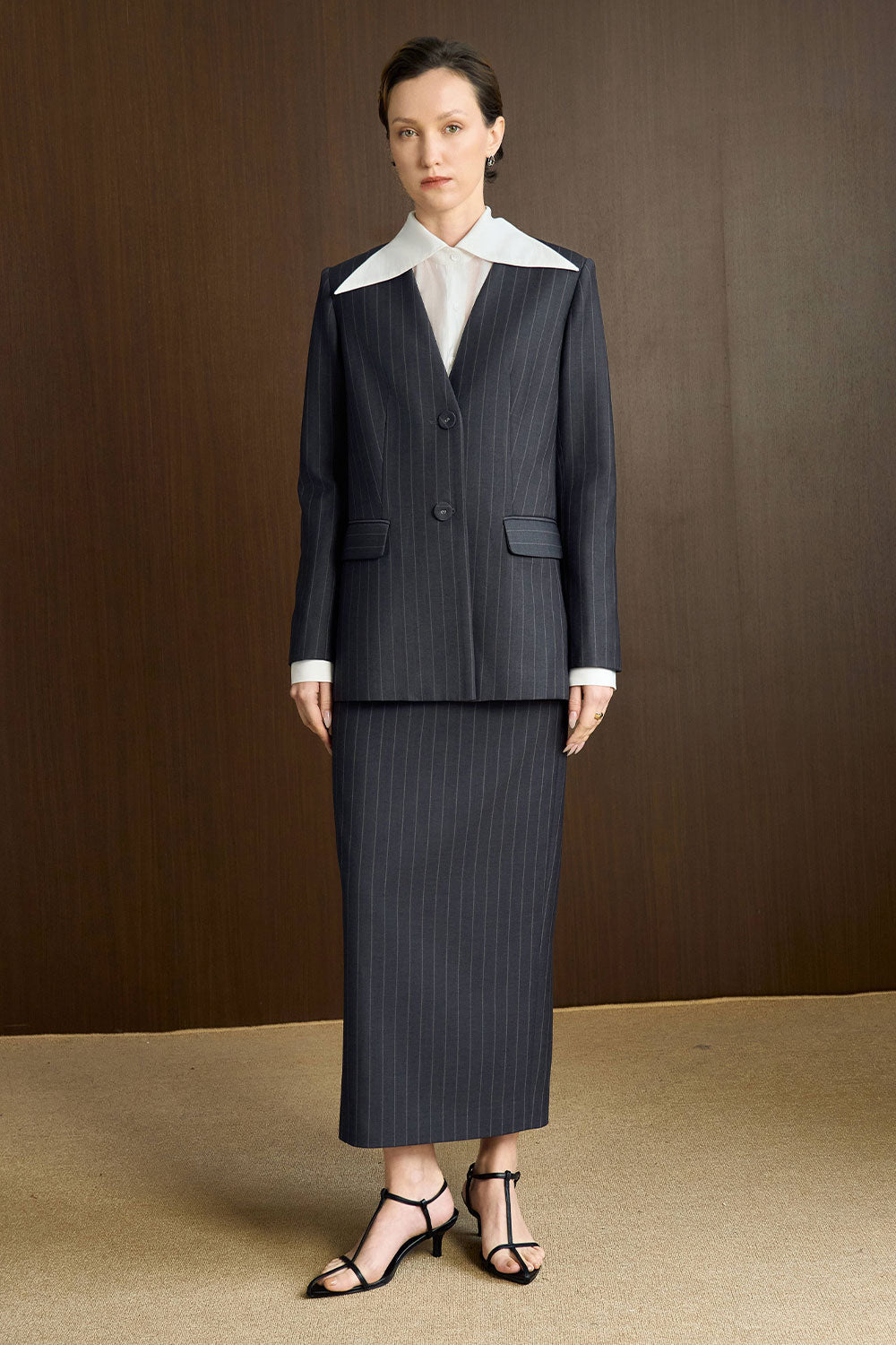 Pino Straight Side Pocket Twill Blazer