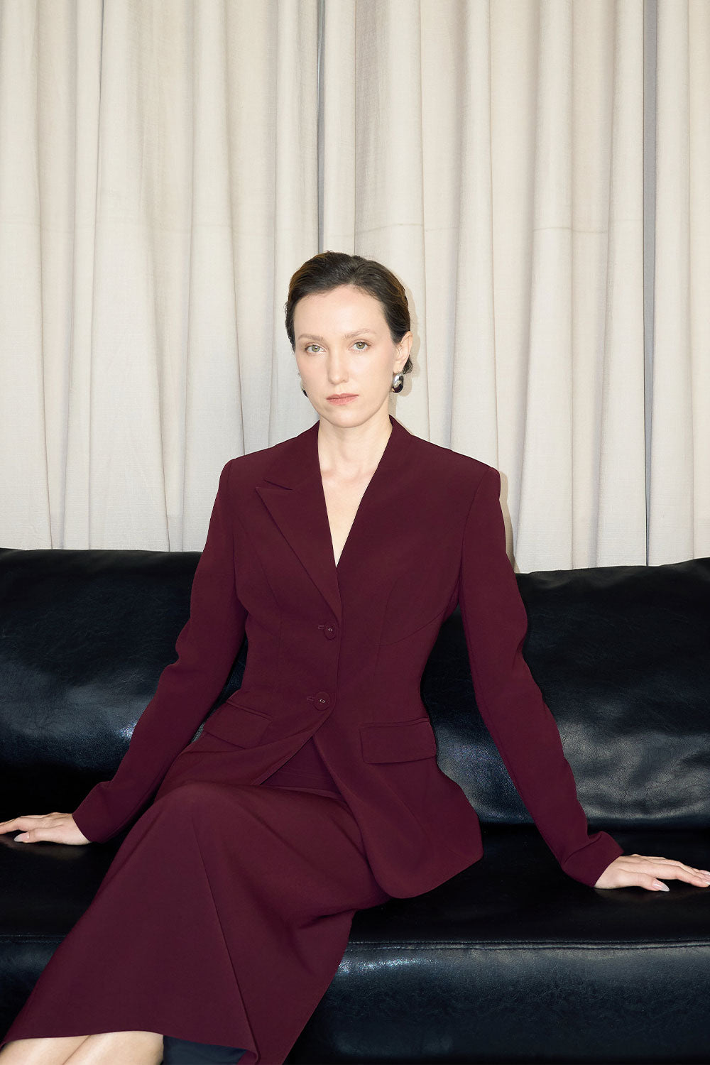 Trinity Straight Asymmetric Polycotton Blazer