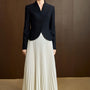 Lester Flared Pleated Twill Ankle Length Skirt