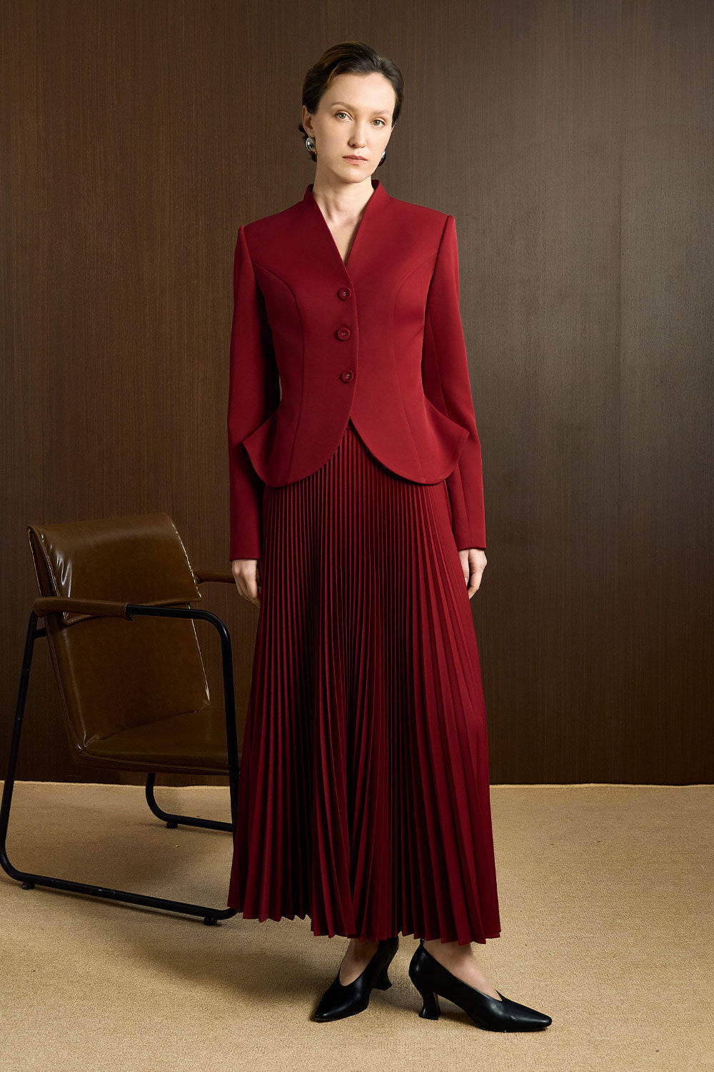 Willy Hourglass Long Sleeved Twill Blazer