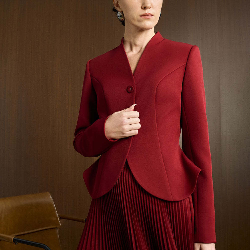 Willy Hourglass Long Sleeved Twill Blazer