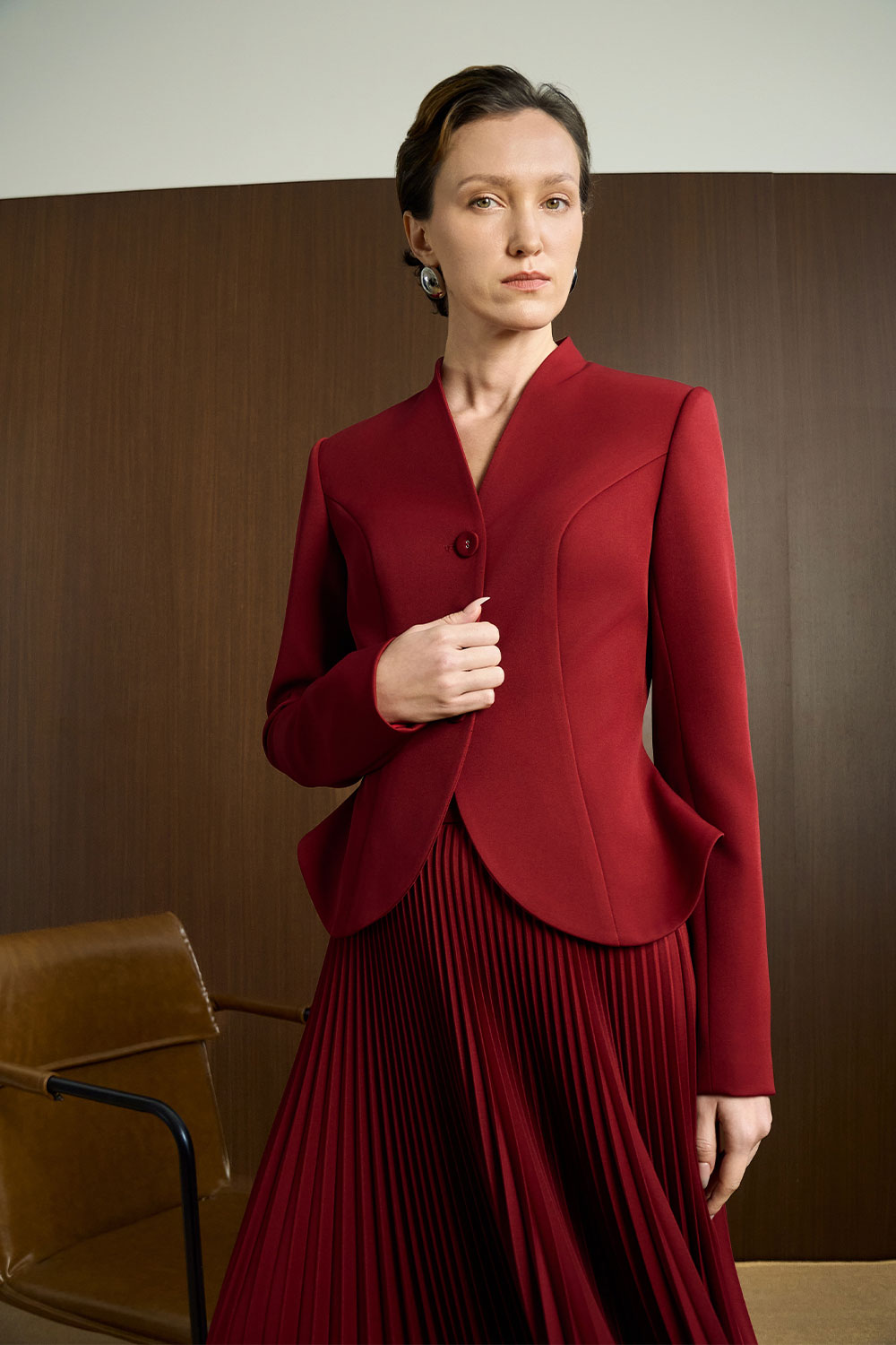 Willy Hourglass Long Sleeved Twill Blazer