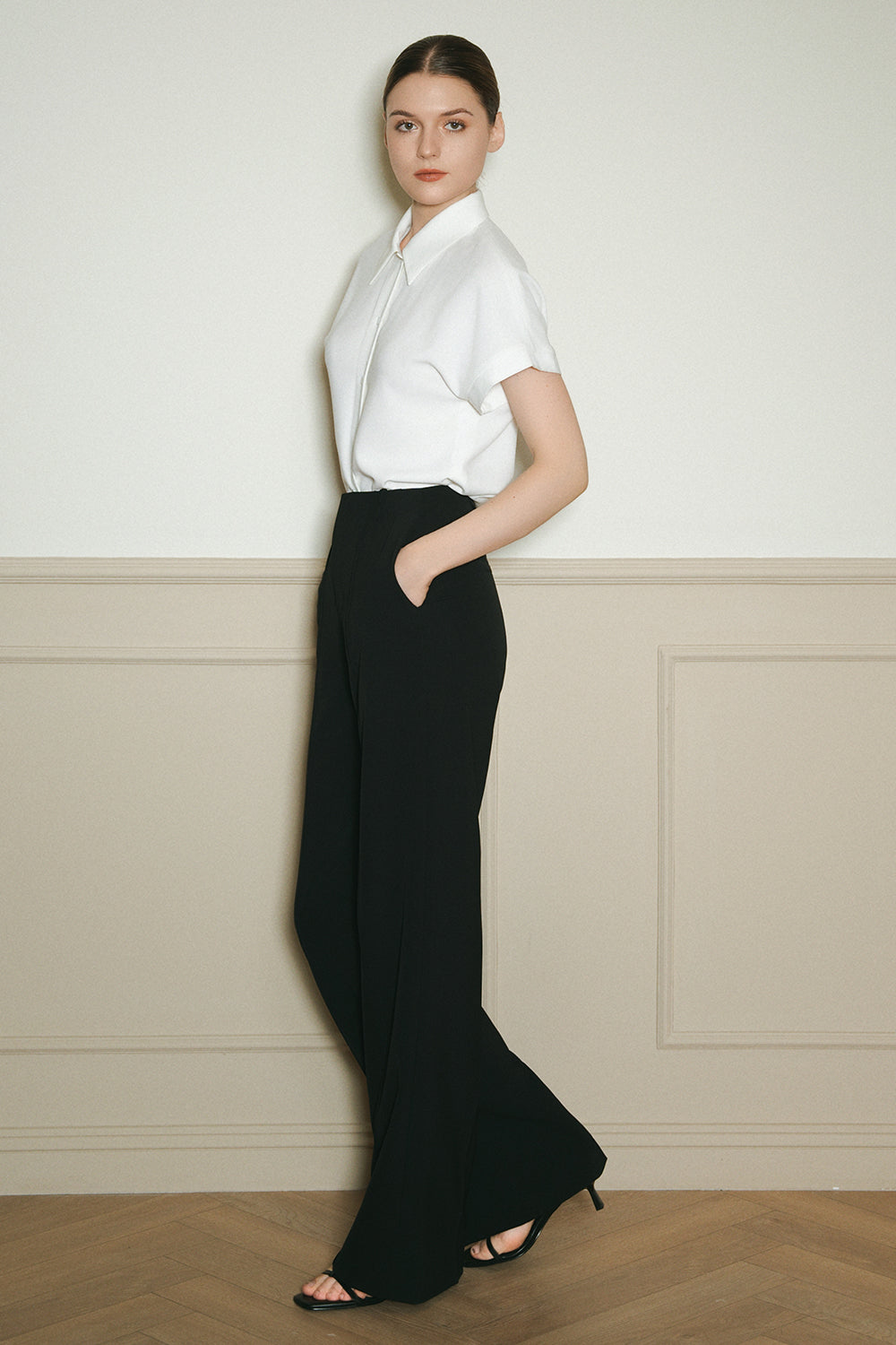 Vita Straight Polyester Maxi Pants