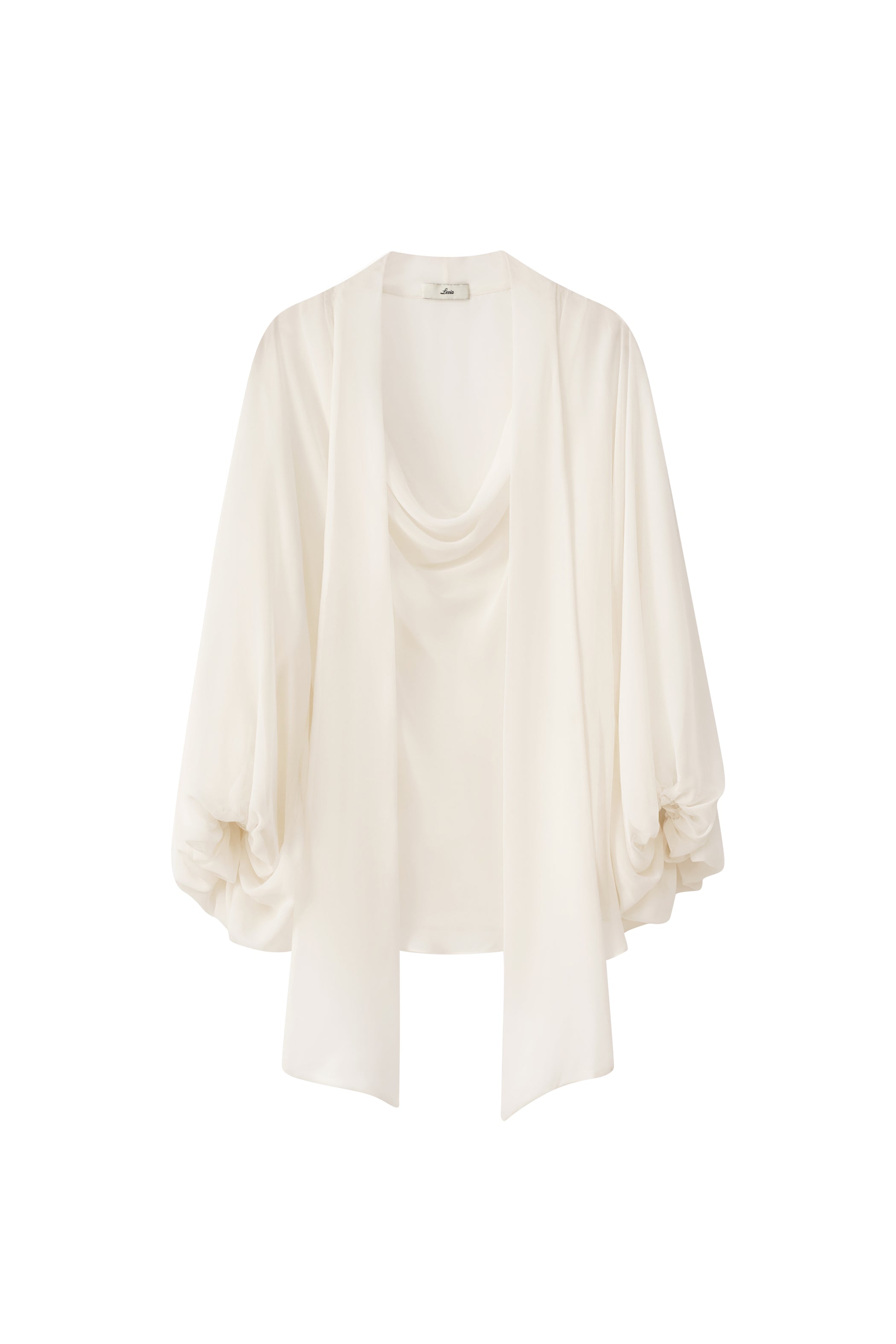 Charlotte Blouson Scarf Neck Chiffon Top