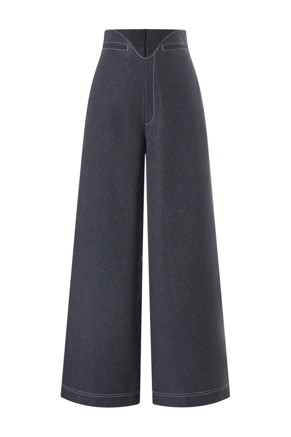 Kaisley Straight Patch Pocket Denim Maxi Pants