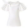 Denver Blouson Puffy Sleeved Cotton Top