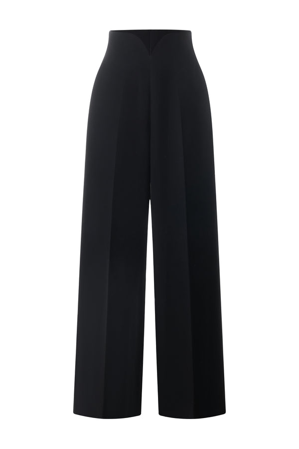 Denver Straight Wide Leg Crepe Maxi Pants