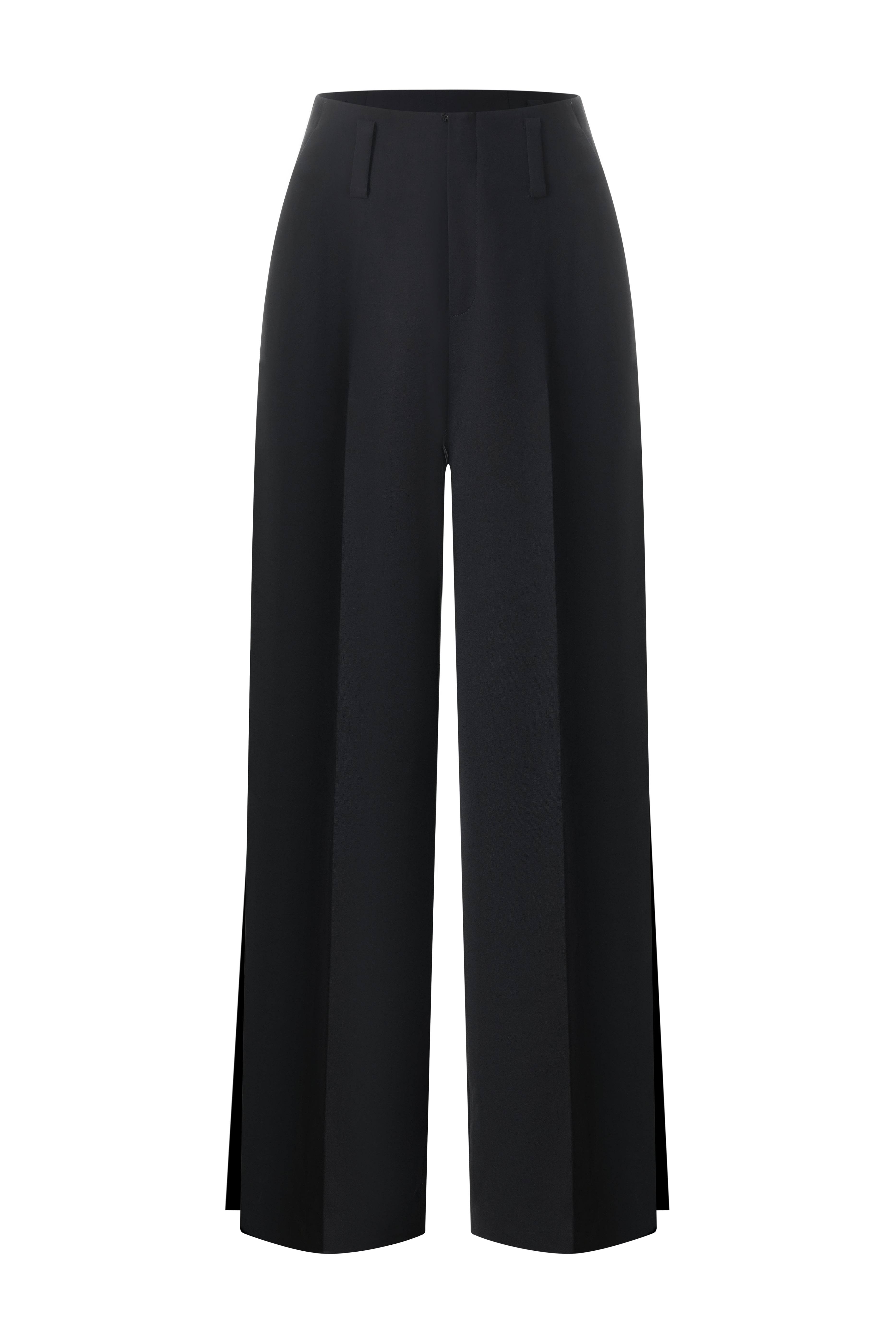 Layne Straight Wide Leg Crepe Maxi Pants