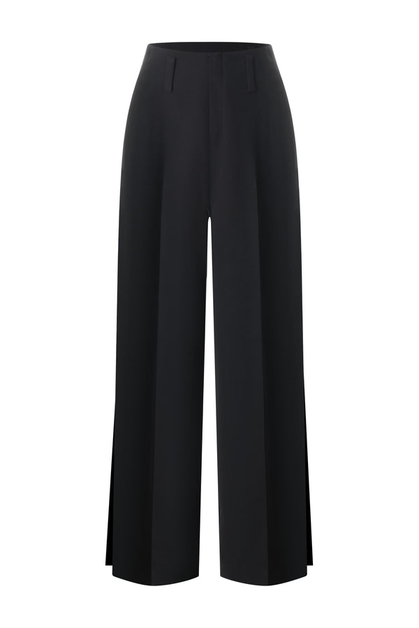 Layne Straight Wide Leg Crepe Maxi Pants