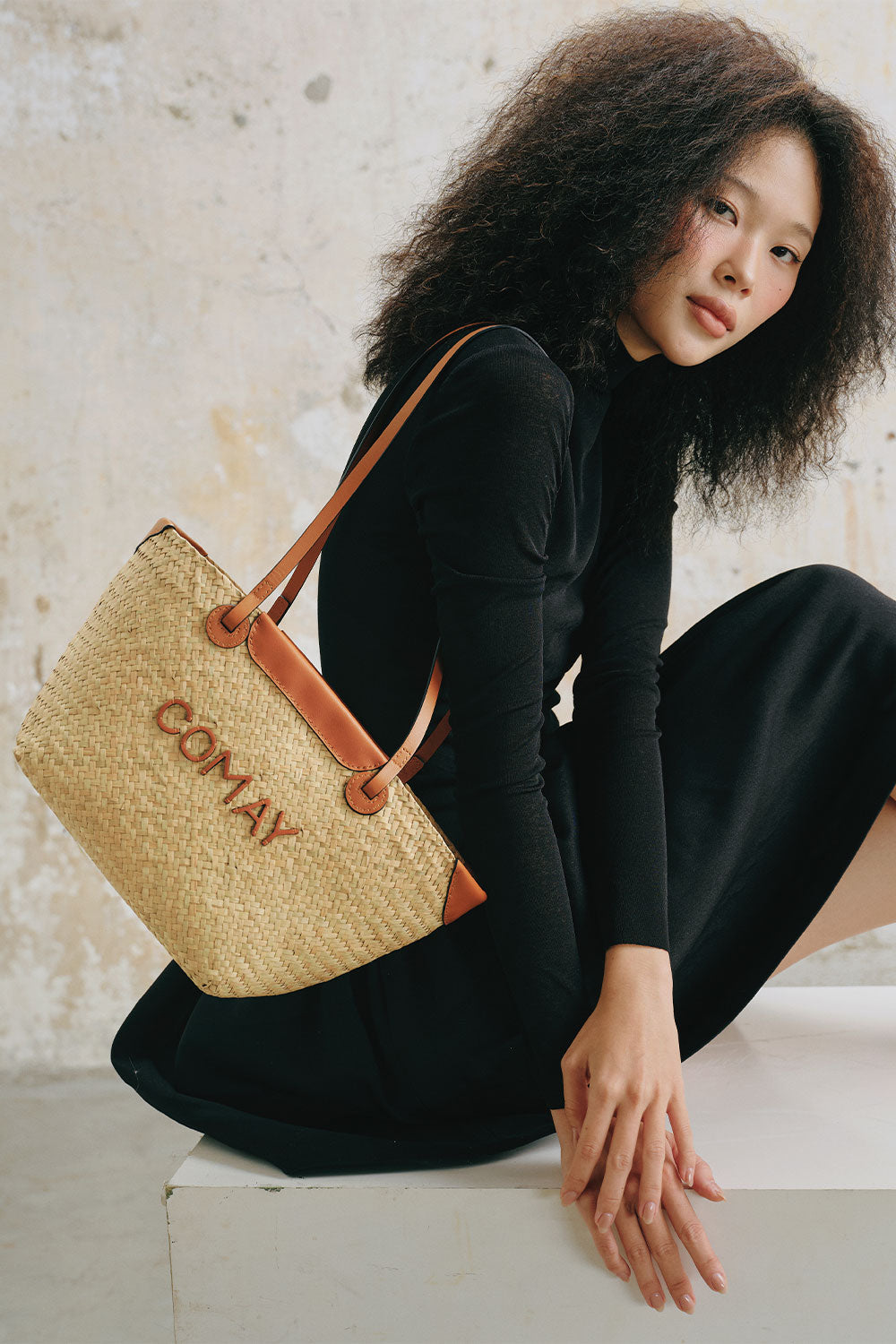 Amber Lepironia Grass Fiber Bag