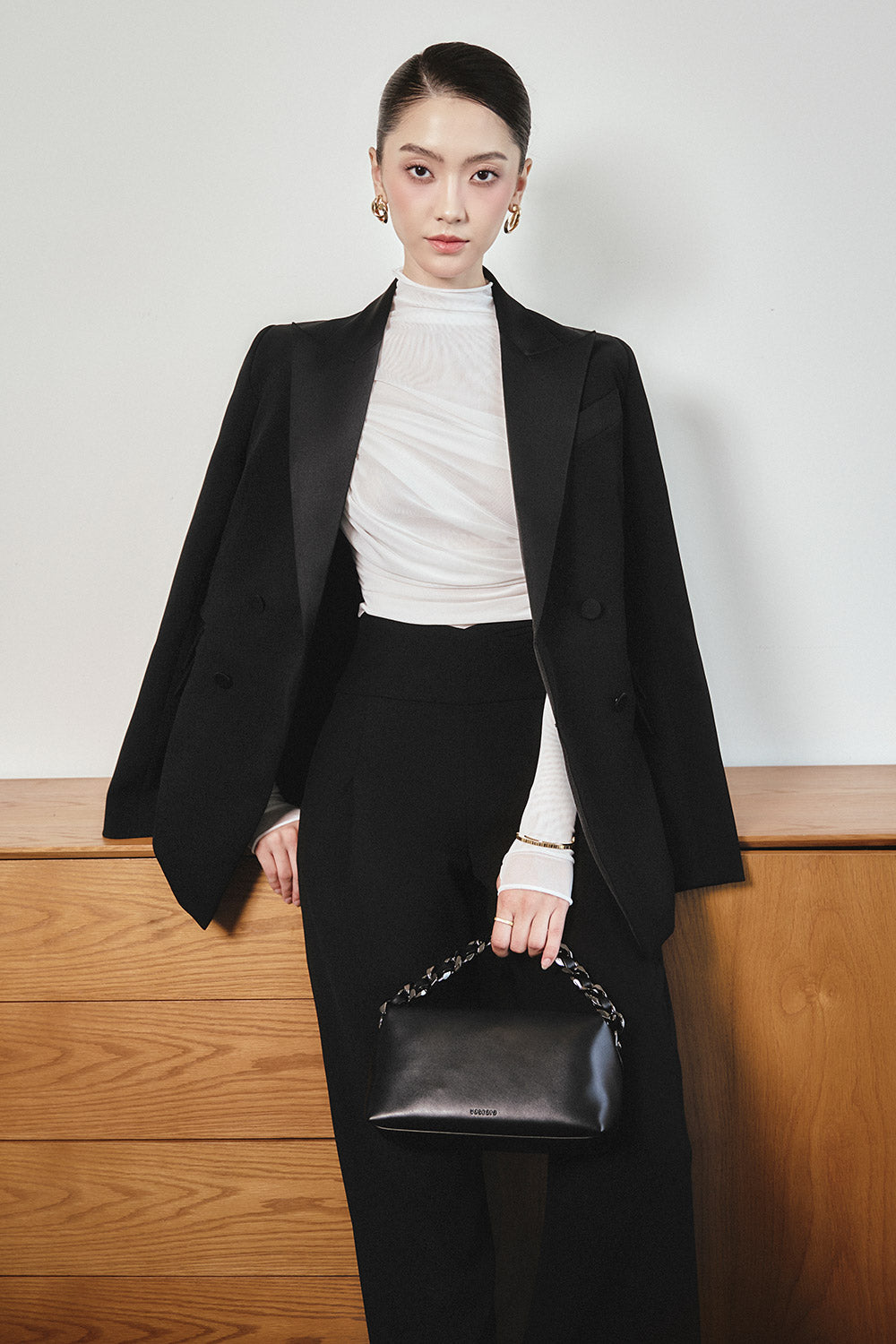 Margot Bodycon Turtle Neck Spandex Top