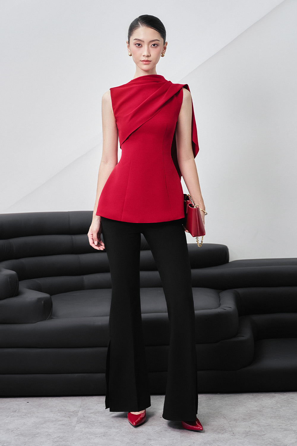 Enola Hourglass Sleeveless Cotton Blend Top