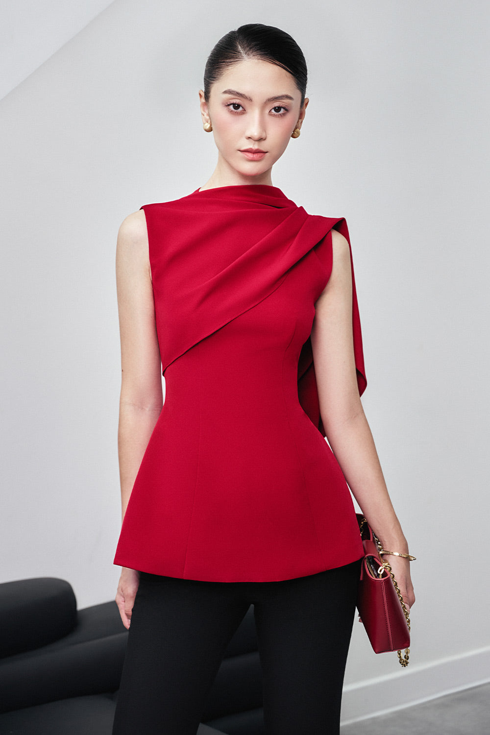 Enola Hourglass Sleeveless Cotton Blend Top