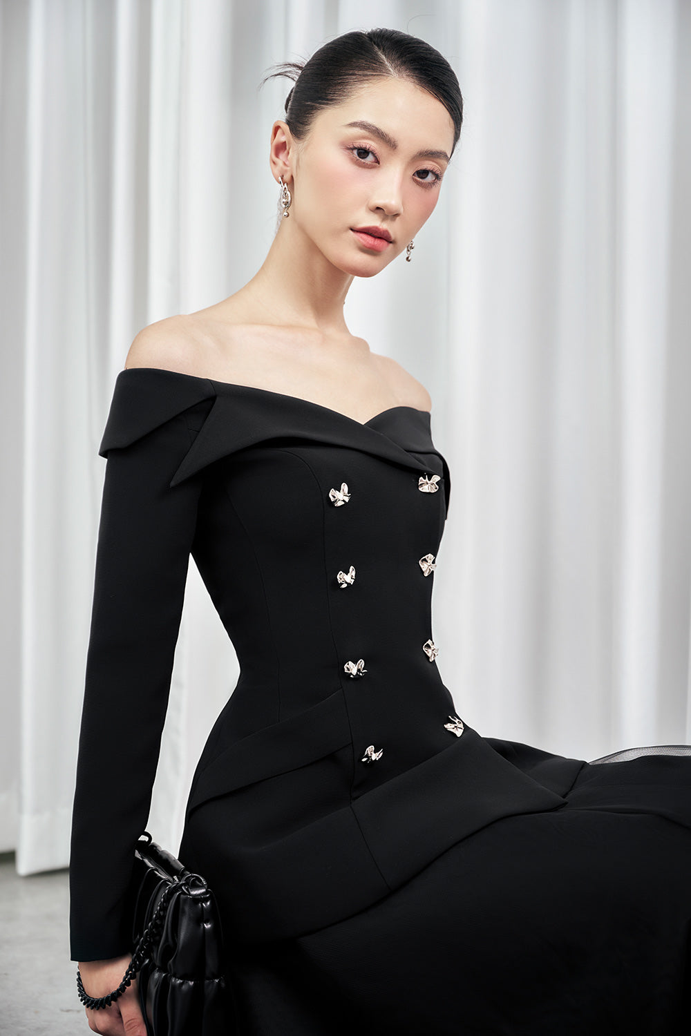 Heather Hourglass Double Breasted Spandex Homespun Jacket