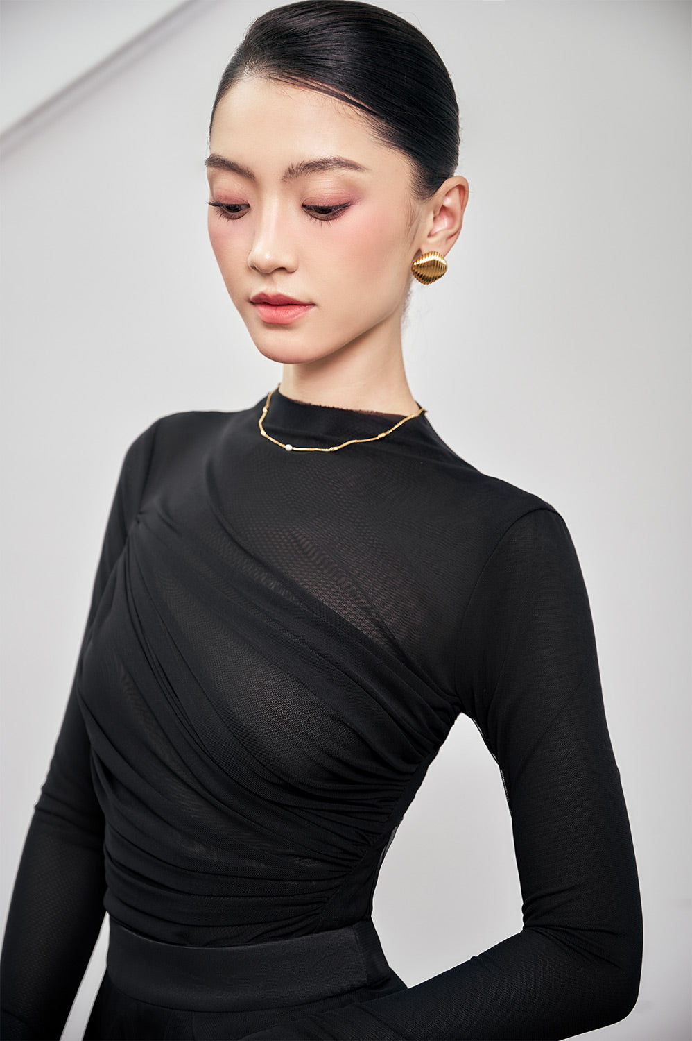 Margot Bodycon Turtle Neck Spandex Top