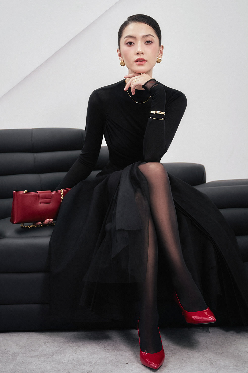 Margot Bodycon Turtle Neck Spandex Top