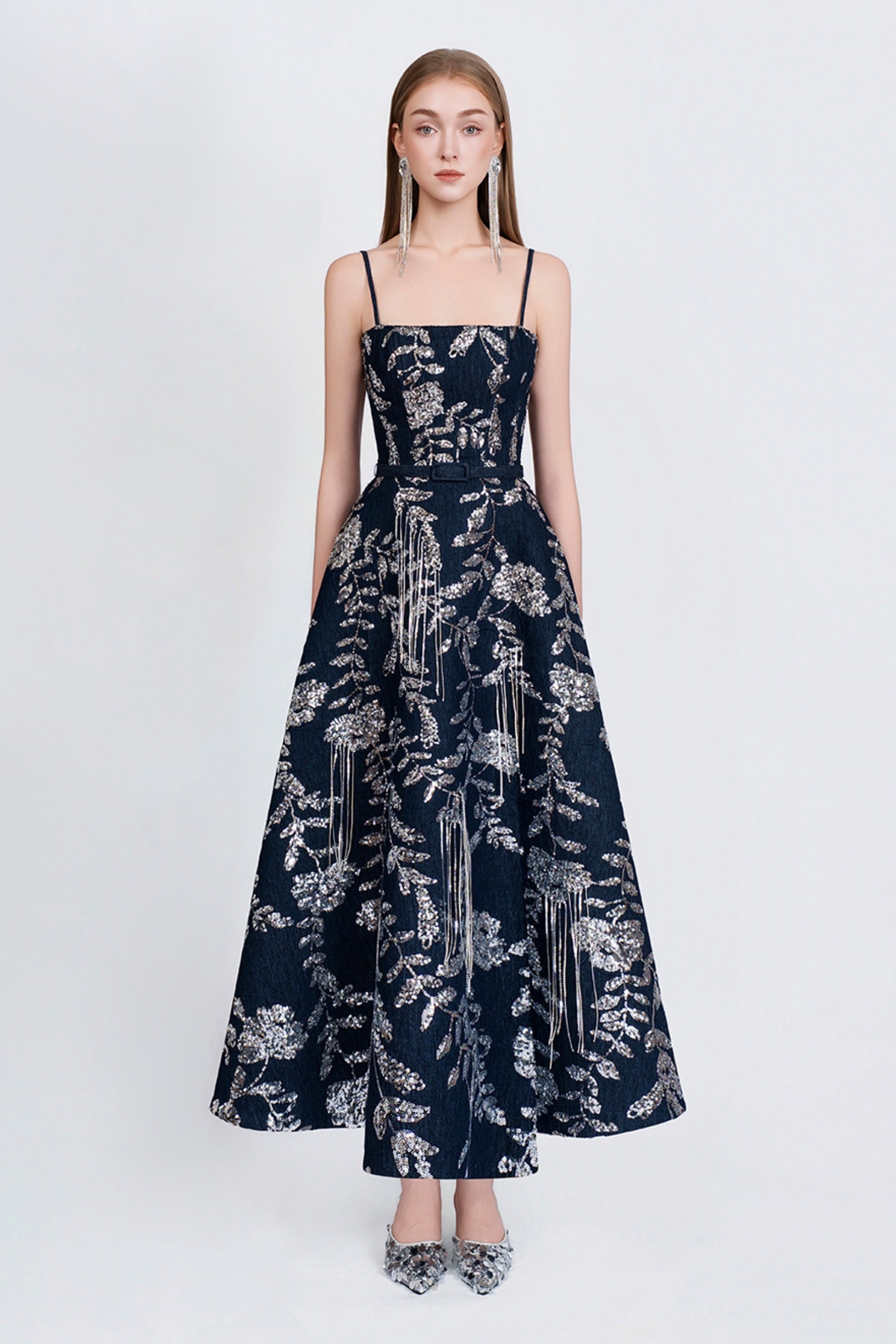 Babette Embroidery Midi Dress
