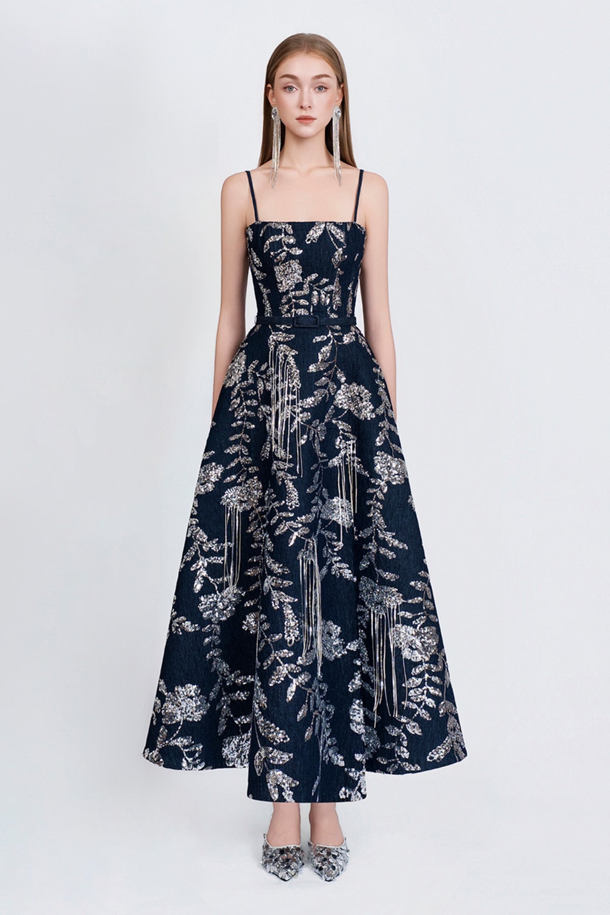 Babette Embroidery Midi Dress