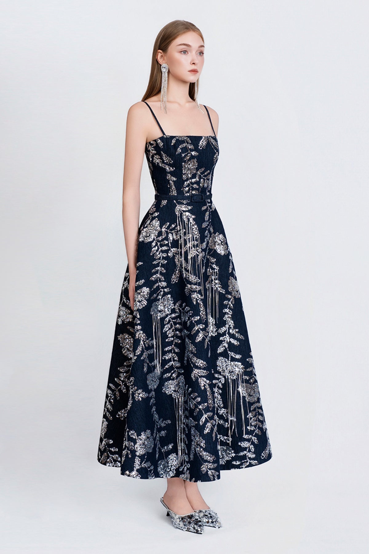 Babette Embroidery Midi Dress