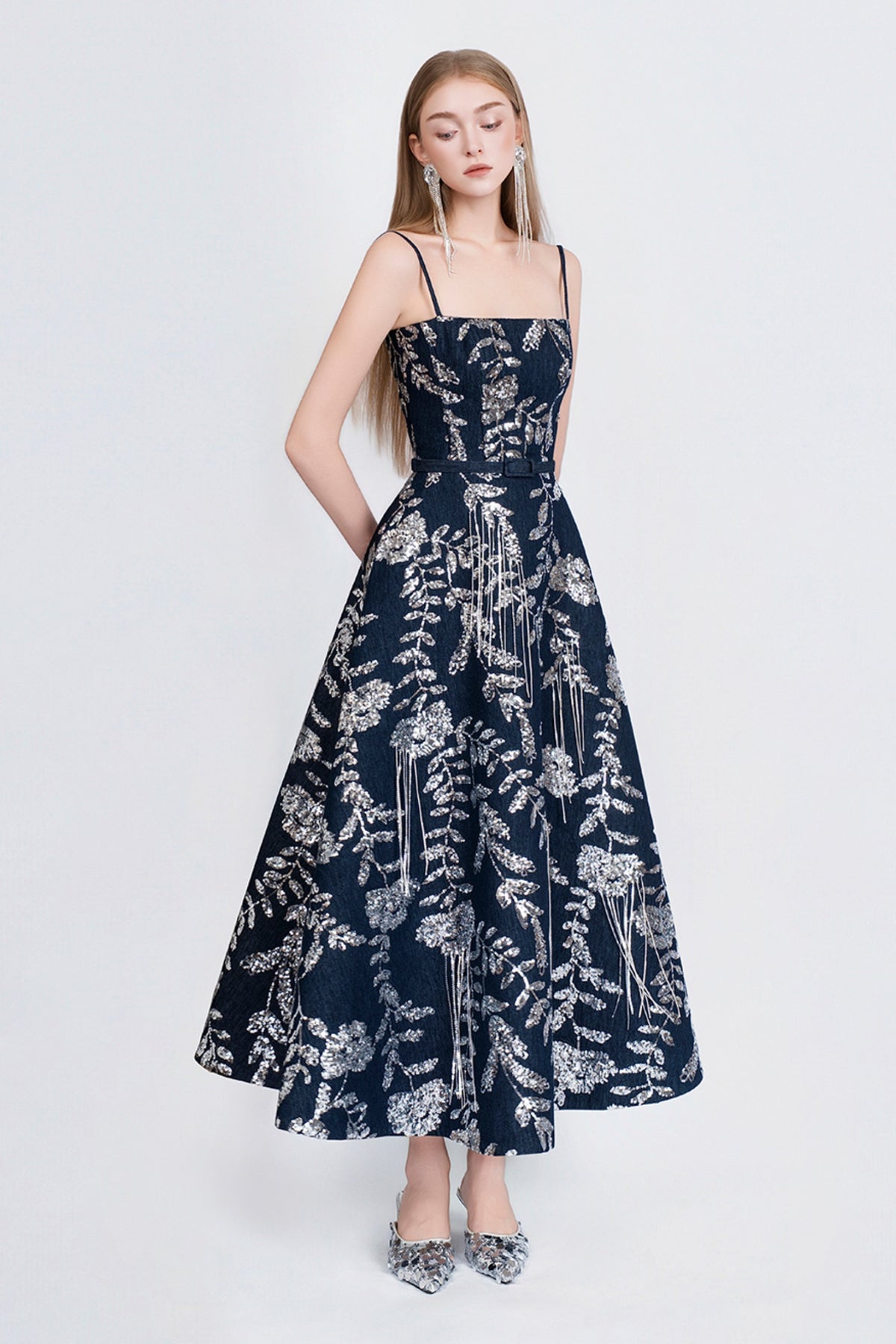 Babette Embroidery Midi Dress