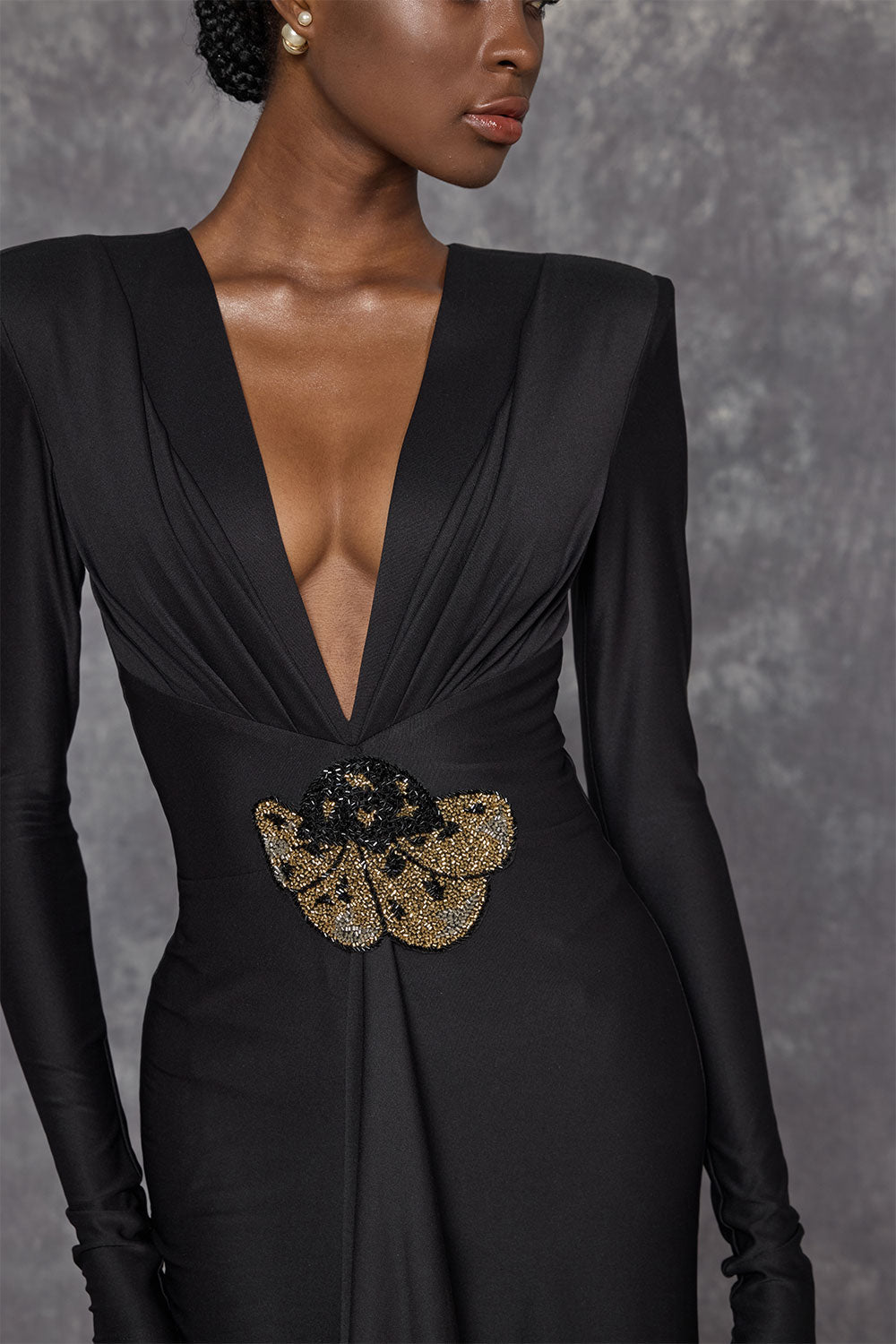 Begum Sheath Embroidered Stretchy Fabrics Floor Length Dress