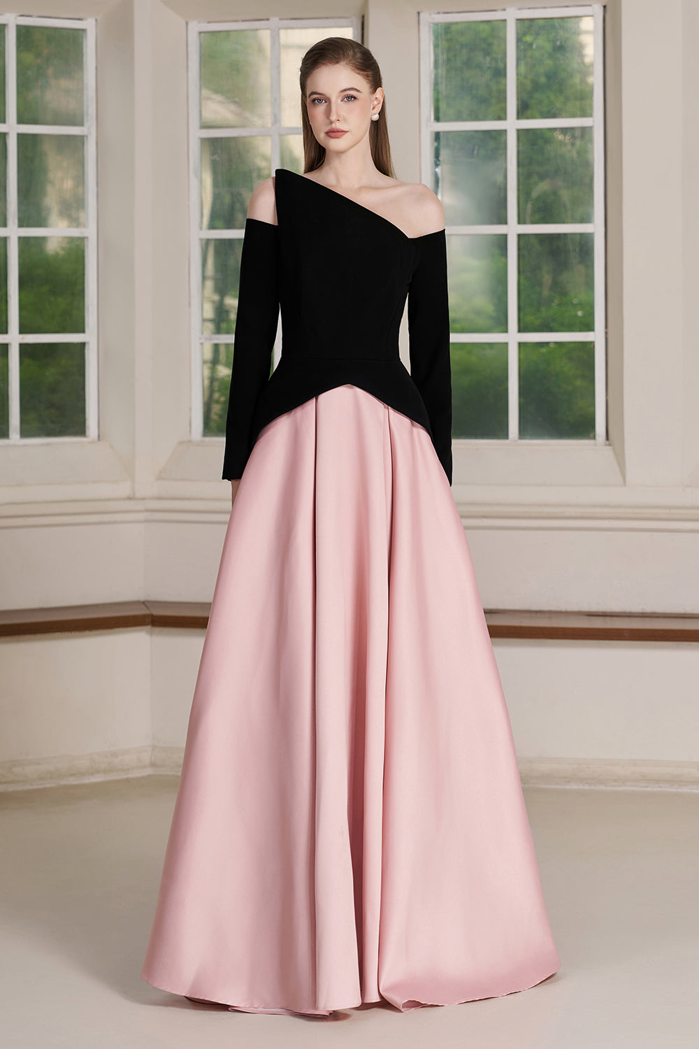 Belle Asymmetric Neck Maxi Dress - MEAN BLVD