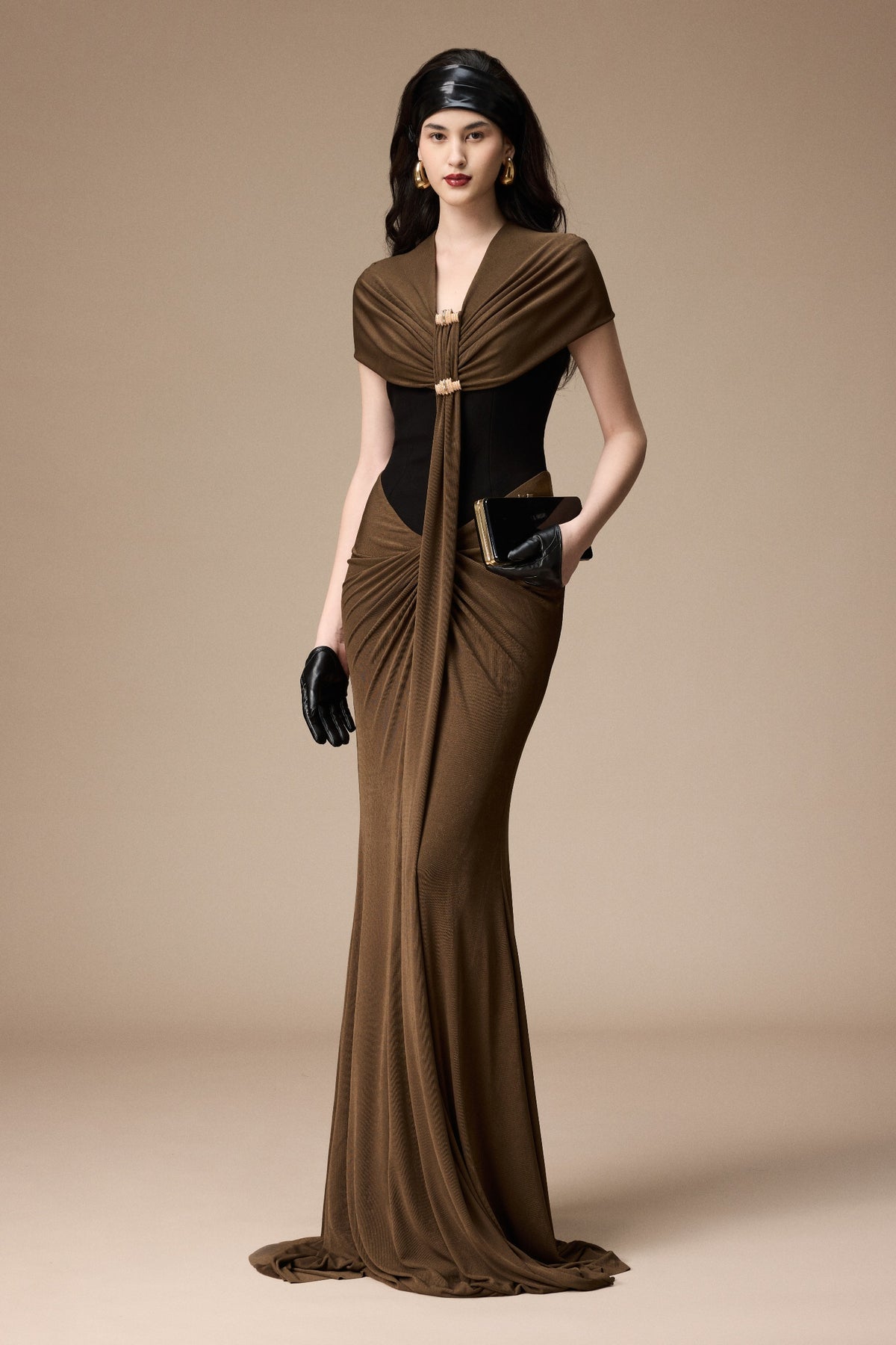 Bessie Draped Maxi Dress - MEAN BLVD
