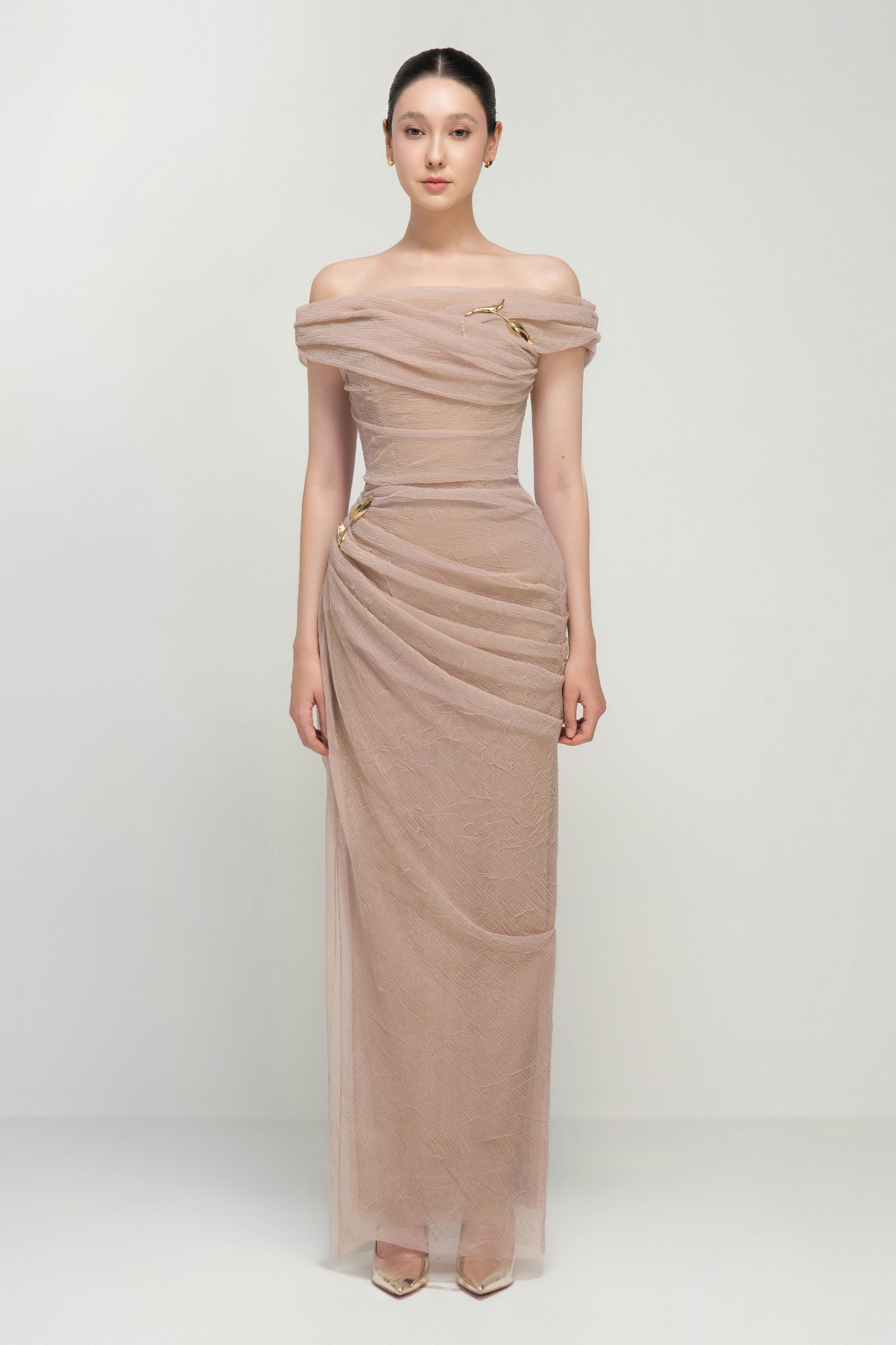 Bianca Draped Maxi Dress - MEAN BLVD