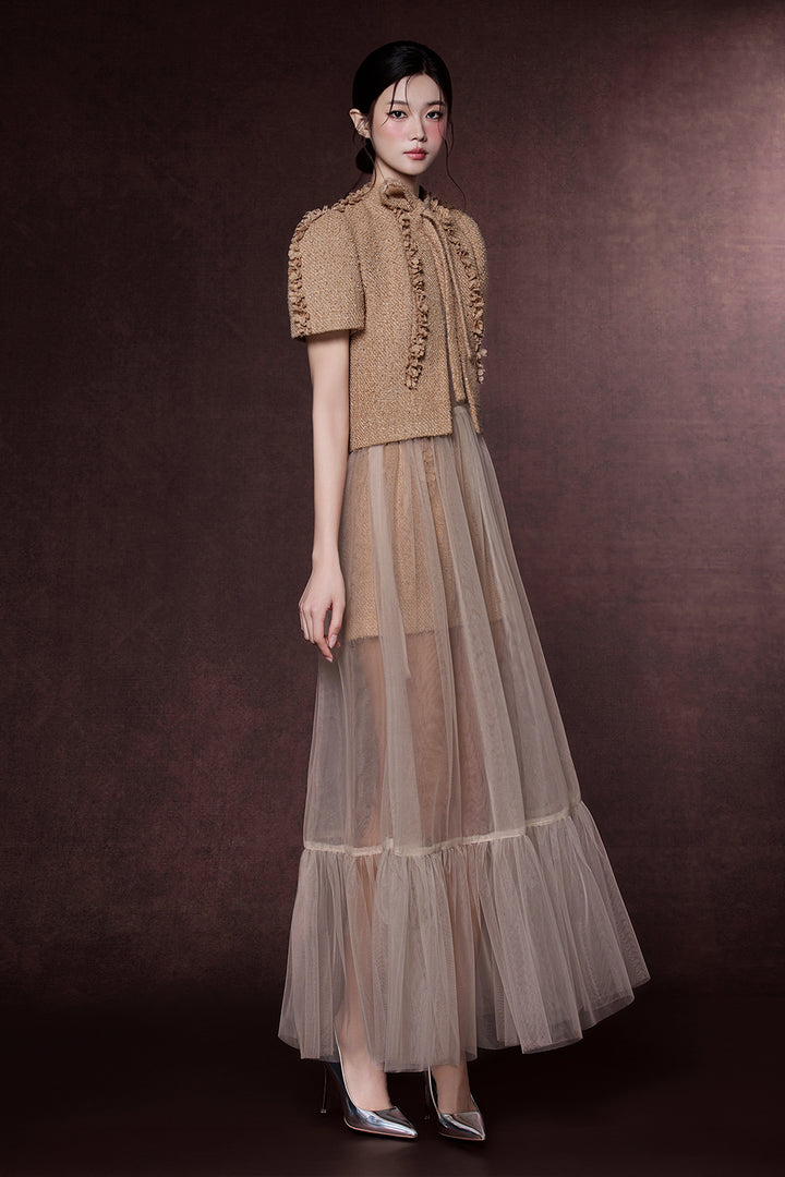 Bloom A-line Gathering Midi Dress - MEAN BLVD