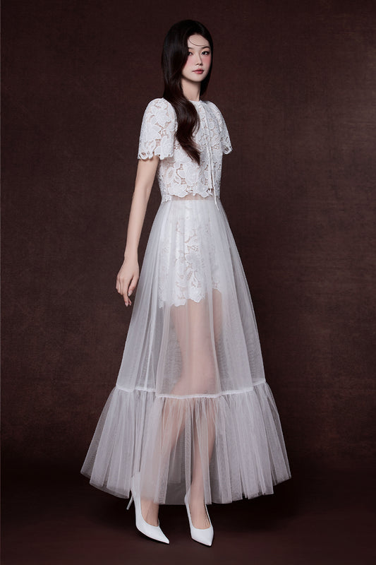 Bloom A-line Gathering Midi Dress - MEAN BLVD