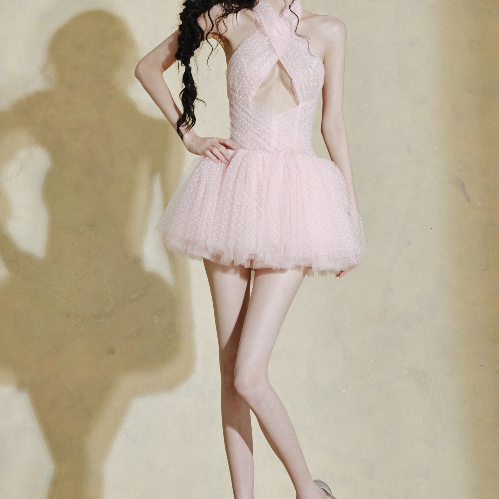 Blush Halter Mini Dress - MEAN BLVD