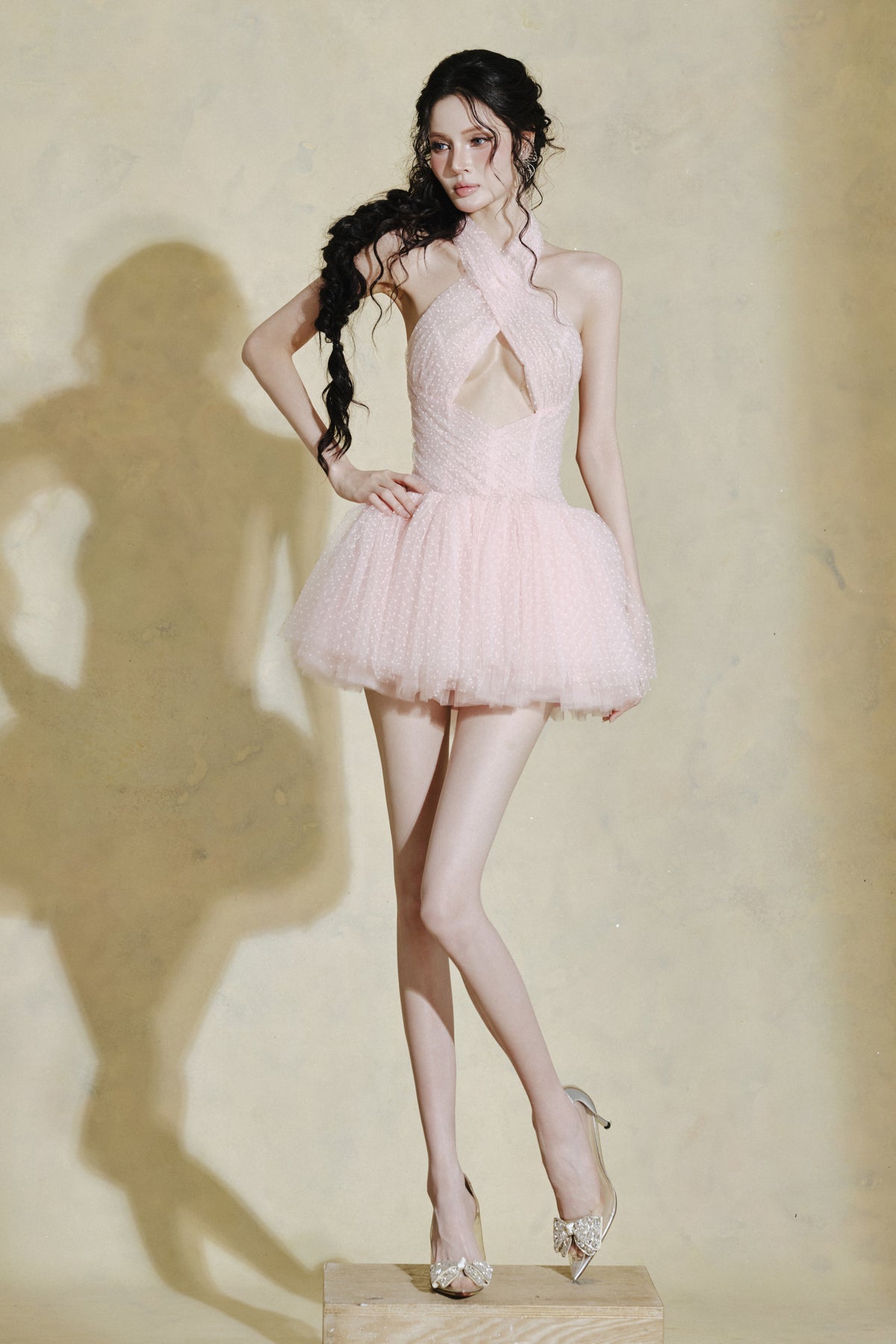 Blush Halter Mini Dress - MEAN BLVD
