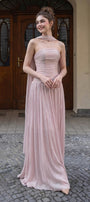Blush Ruched Maxi Dress - MEAN BLVD