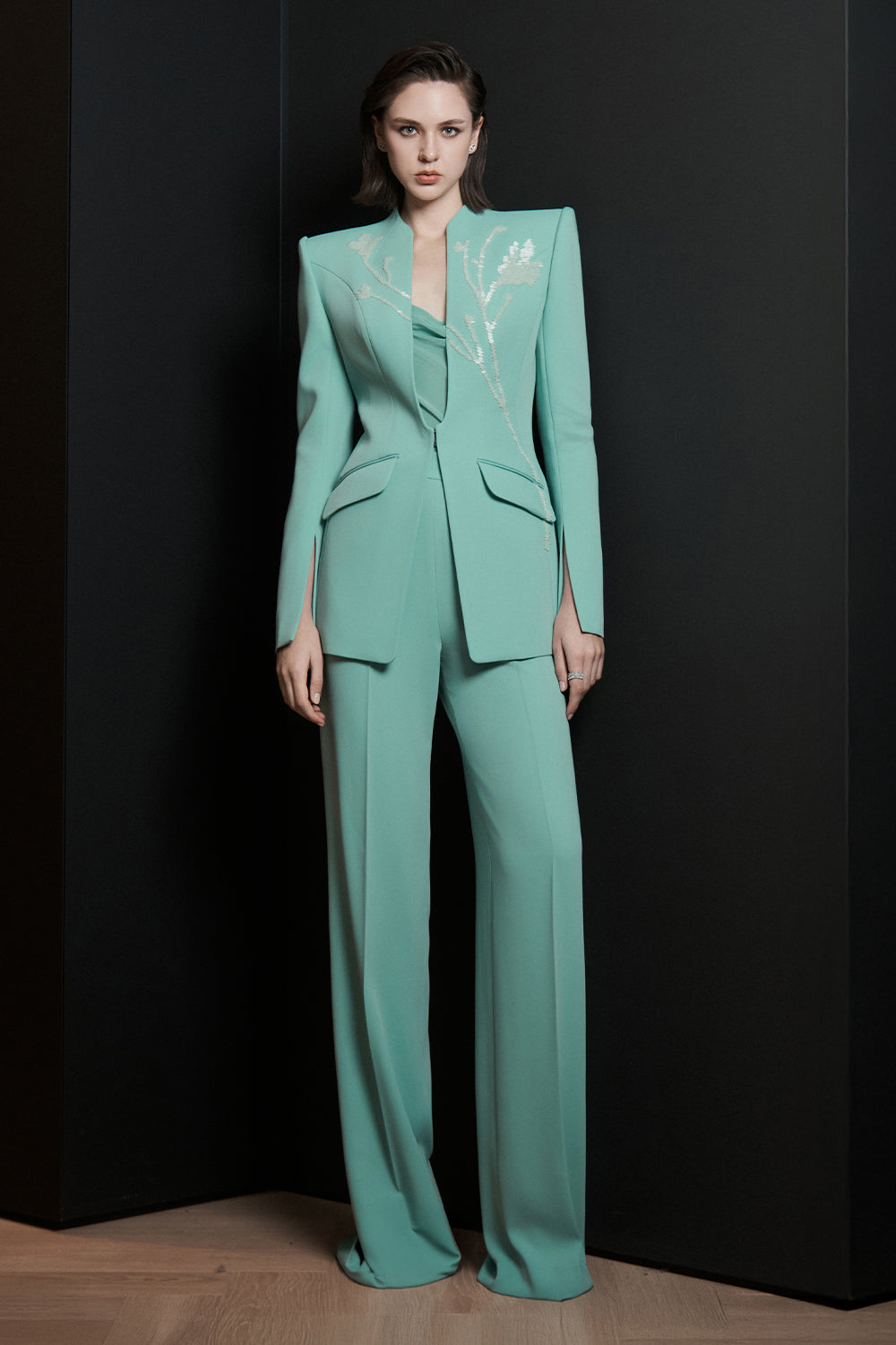 Bordeaux Embroidery Blazer - MEAN BLVD